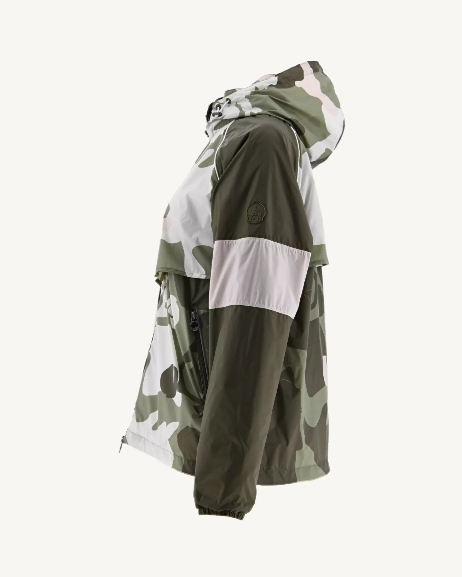 Clearance JOTT Coupe-Vent A Capuche Camo Kaki Clair Scirocco 4571 Camo Bush