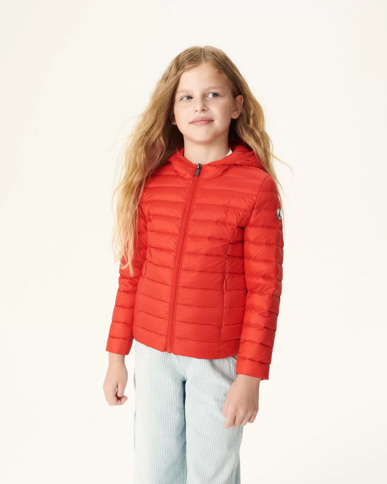 Best JOTT Doudoune Legere A Capuche Enfant Rouge Vif Carla 318 Fire Red