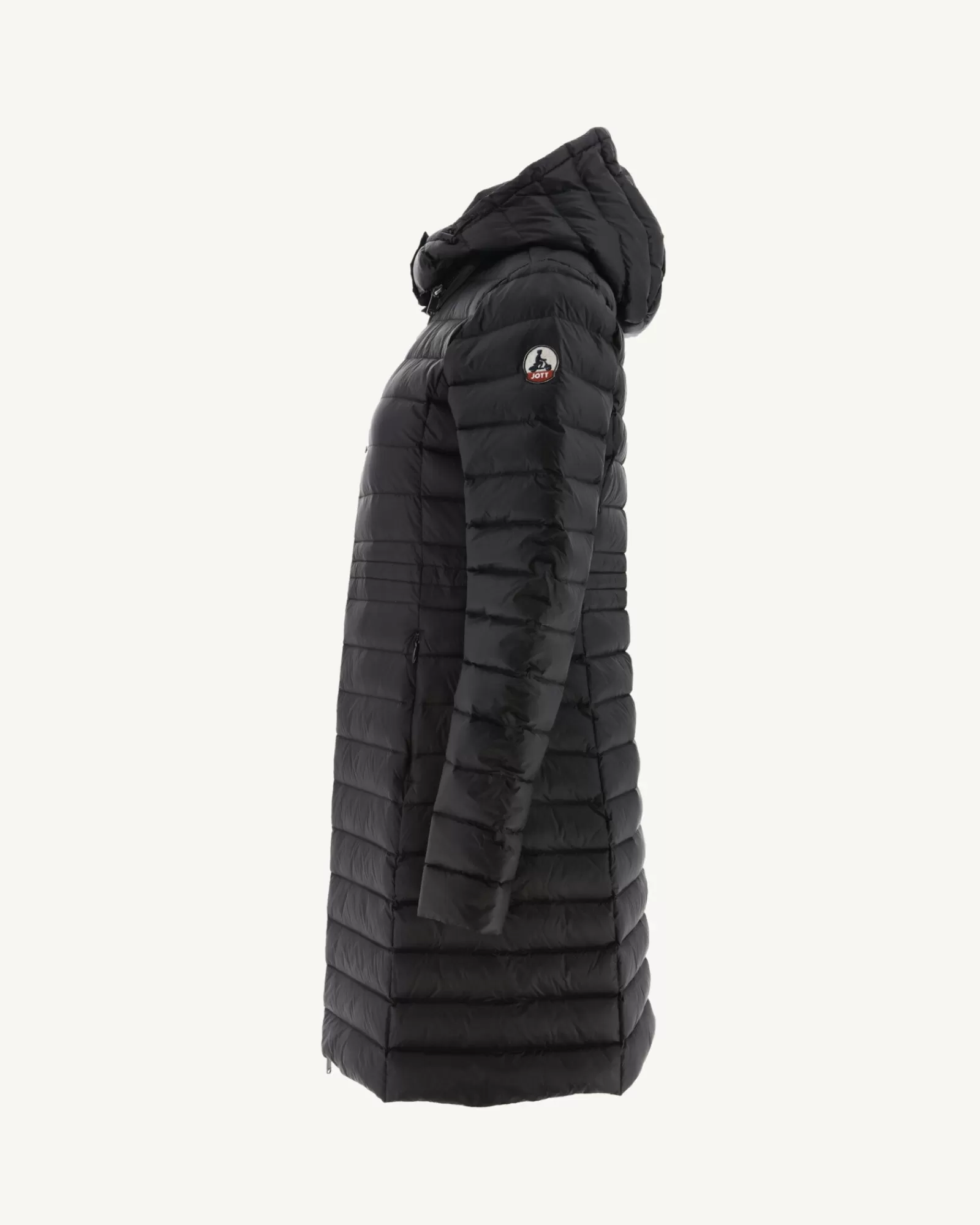 Shop JOTT Doudoune Longue A Capuche Noir Vero 999 Black