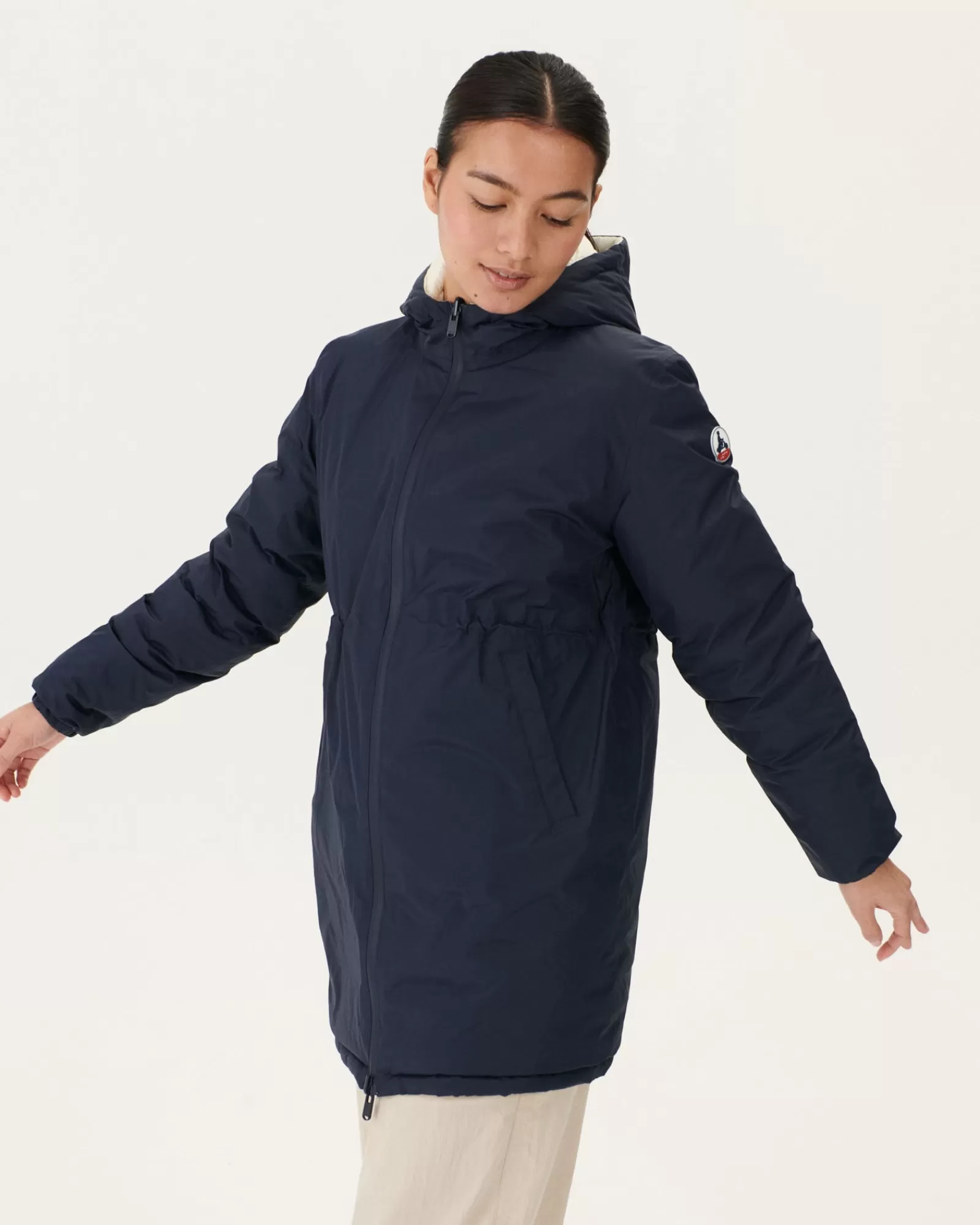 Outlet JOTT Doudoune Longue Reversible Marine/Blanc Roma 1042 Navy/White