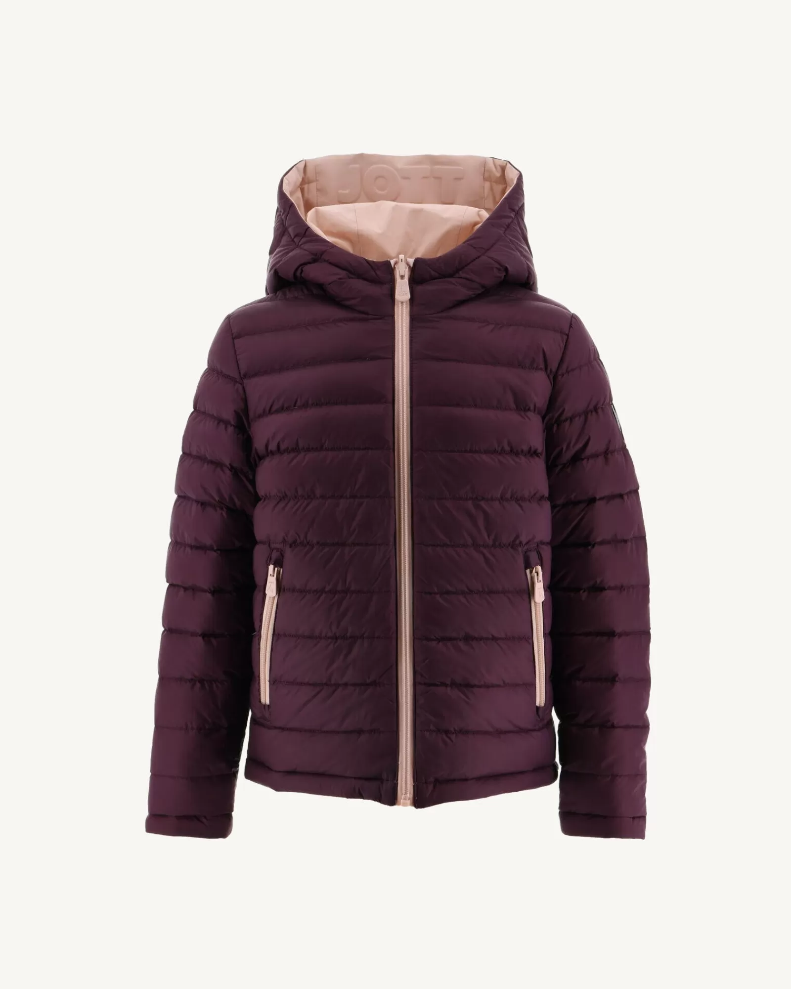 Discount JOTT Doudoune Reversible A Capuche Enfant Rose Pale/Aubergine Zurich 454 Rose Pale/Aubergine