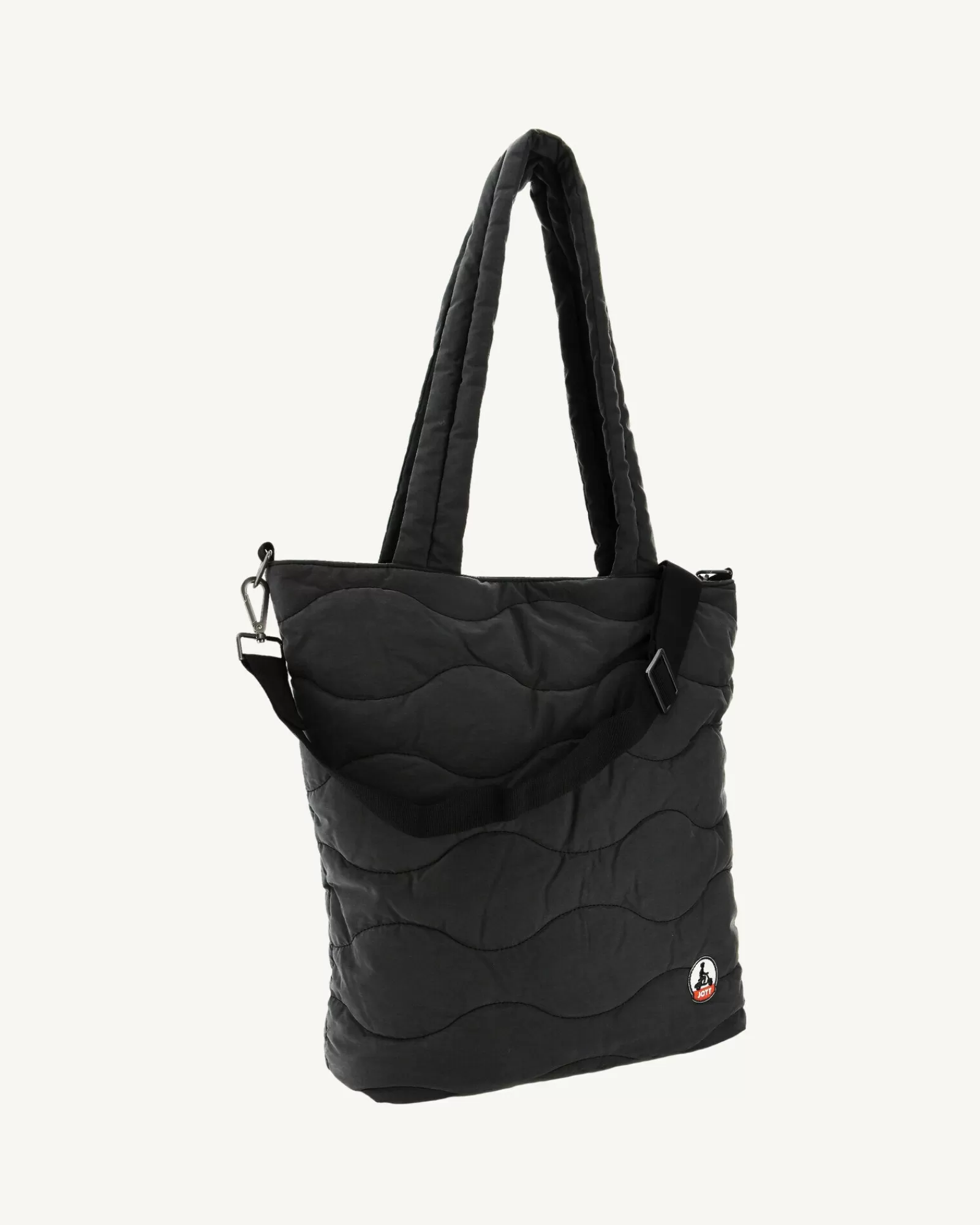 Shop JOTT Maxi Tote-Bag En Coton Matelasse Noir Aponi 999 Black