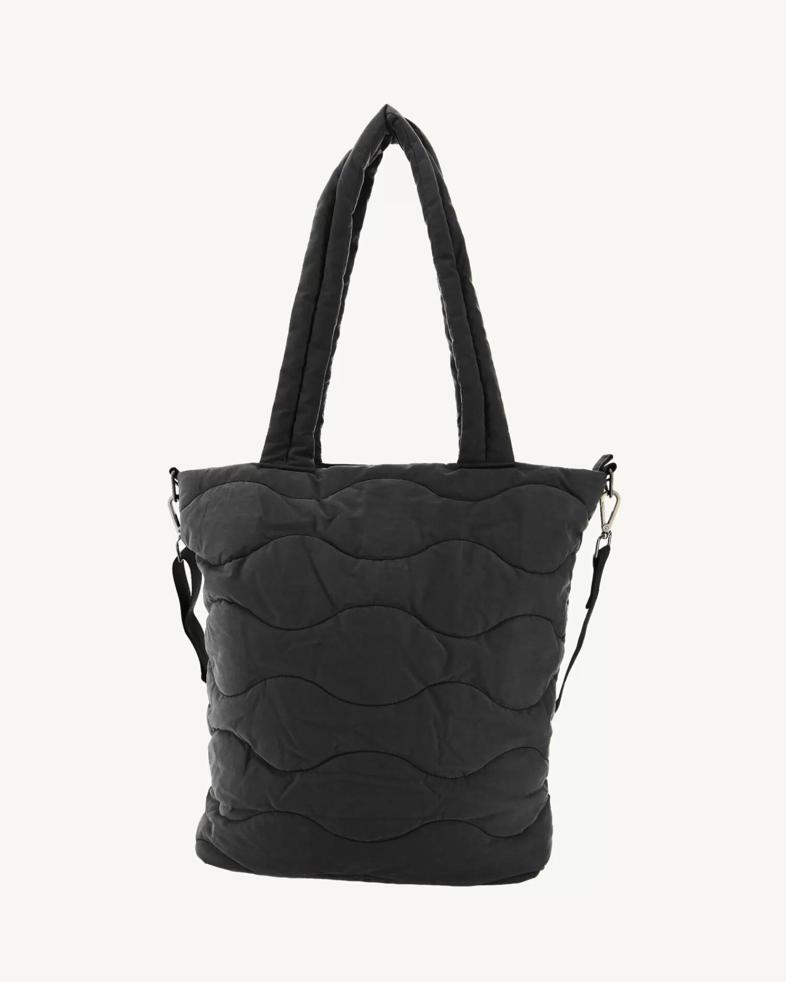 Shop JOTT Maxi Tote-Bag En Coton Matelasse Noir Aponi 999 Black