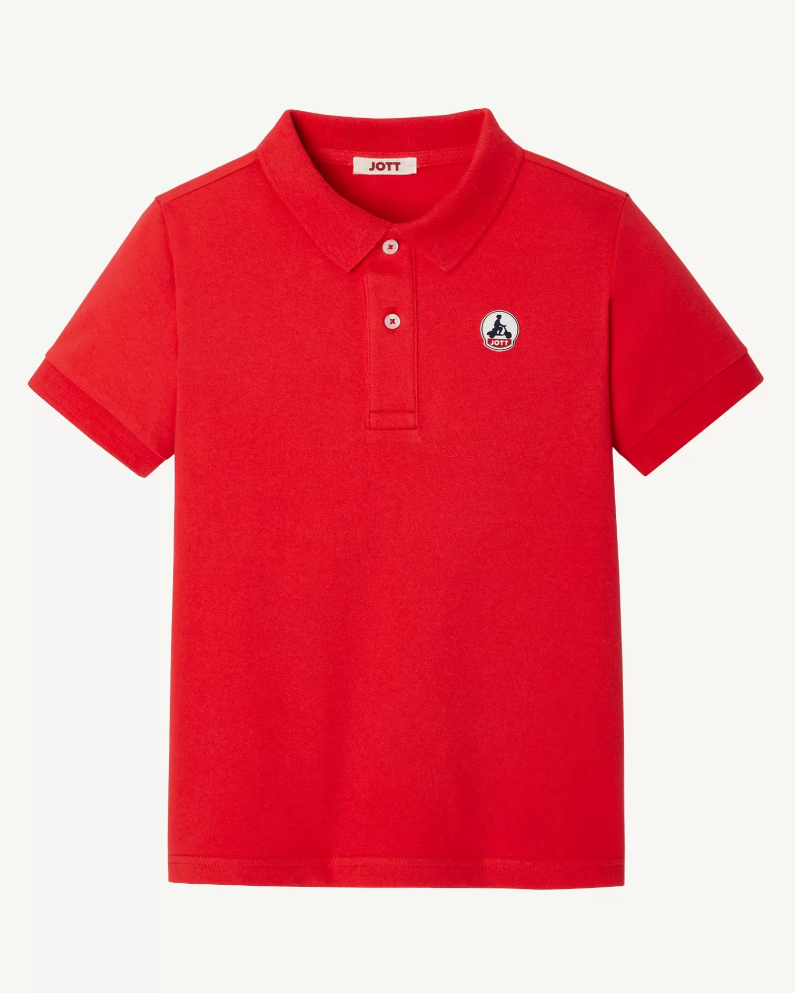 Shop JOTT Polo Enfant En Coton Biologique Rouge Vif Salvador 318 Fire Red