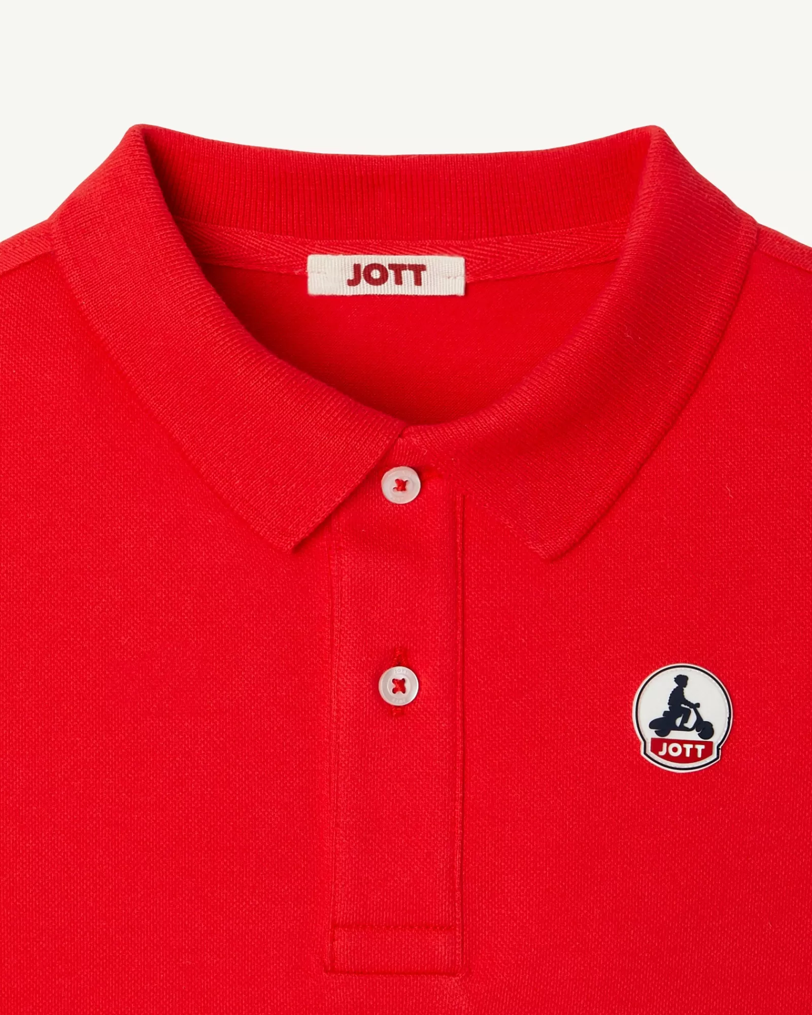 Shop JOTT Polo Enfant En Coton Biologique Rouge Vif Salvador 318 Fire Red