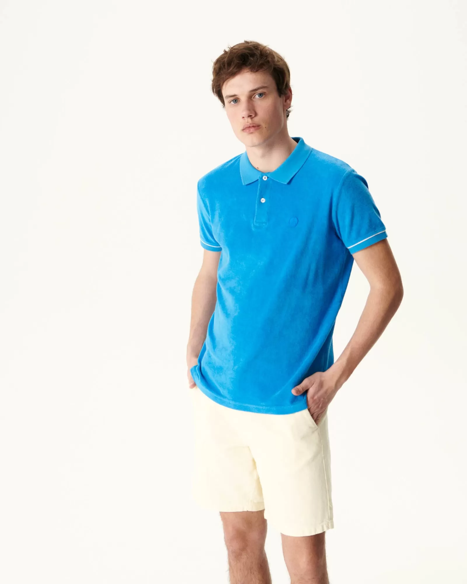 Shop JOTT Polo Eponge Azur Neil 183 Azure