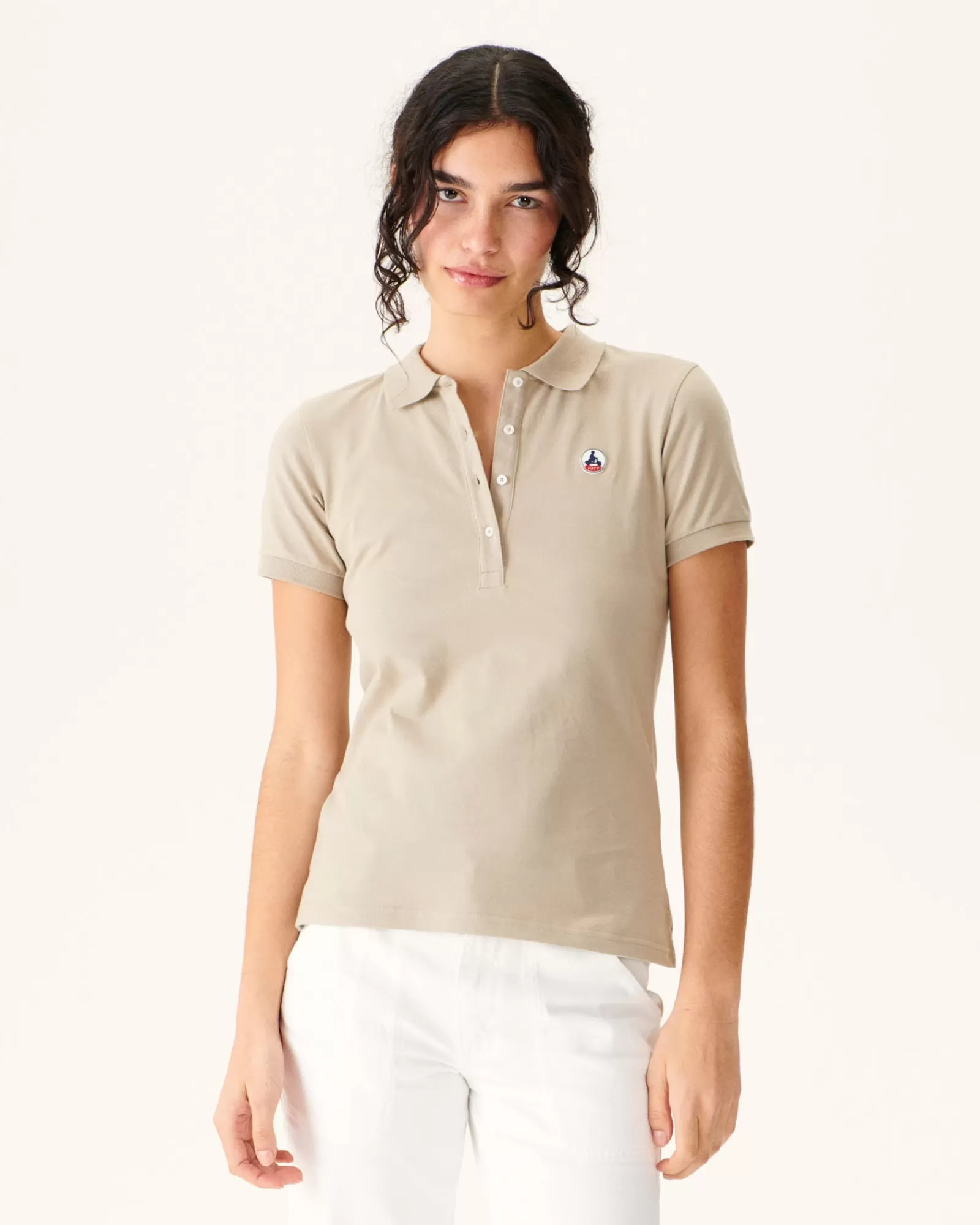 Outlet JOTT Polo Femme En Coton Biologique Beige Franca 804 Beige