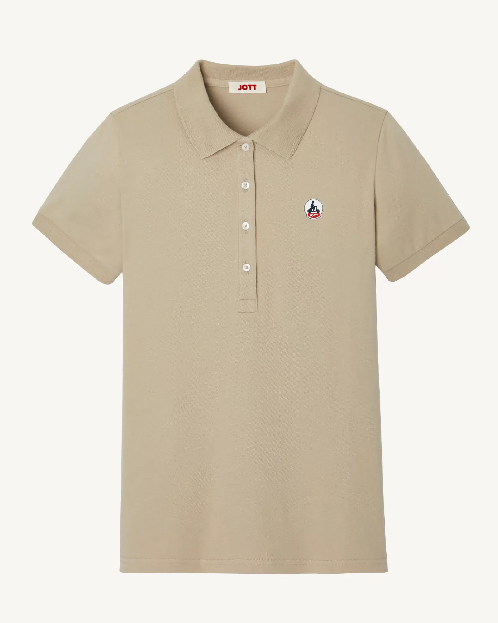 Outlet JOTT Polo Femme En Coton Biologique Beige Franca 804 Beige