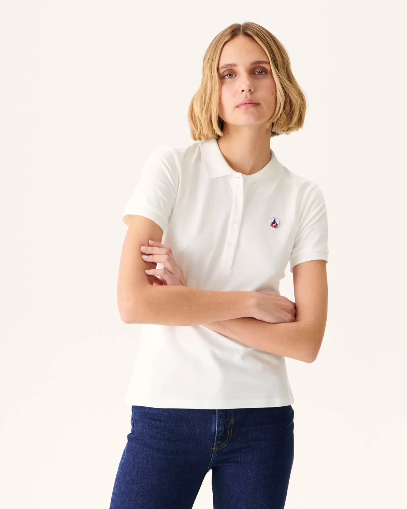 Online JOTT Polo Femme En Coton Biologique Blanc Franca 901 Blanc