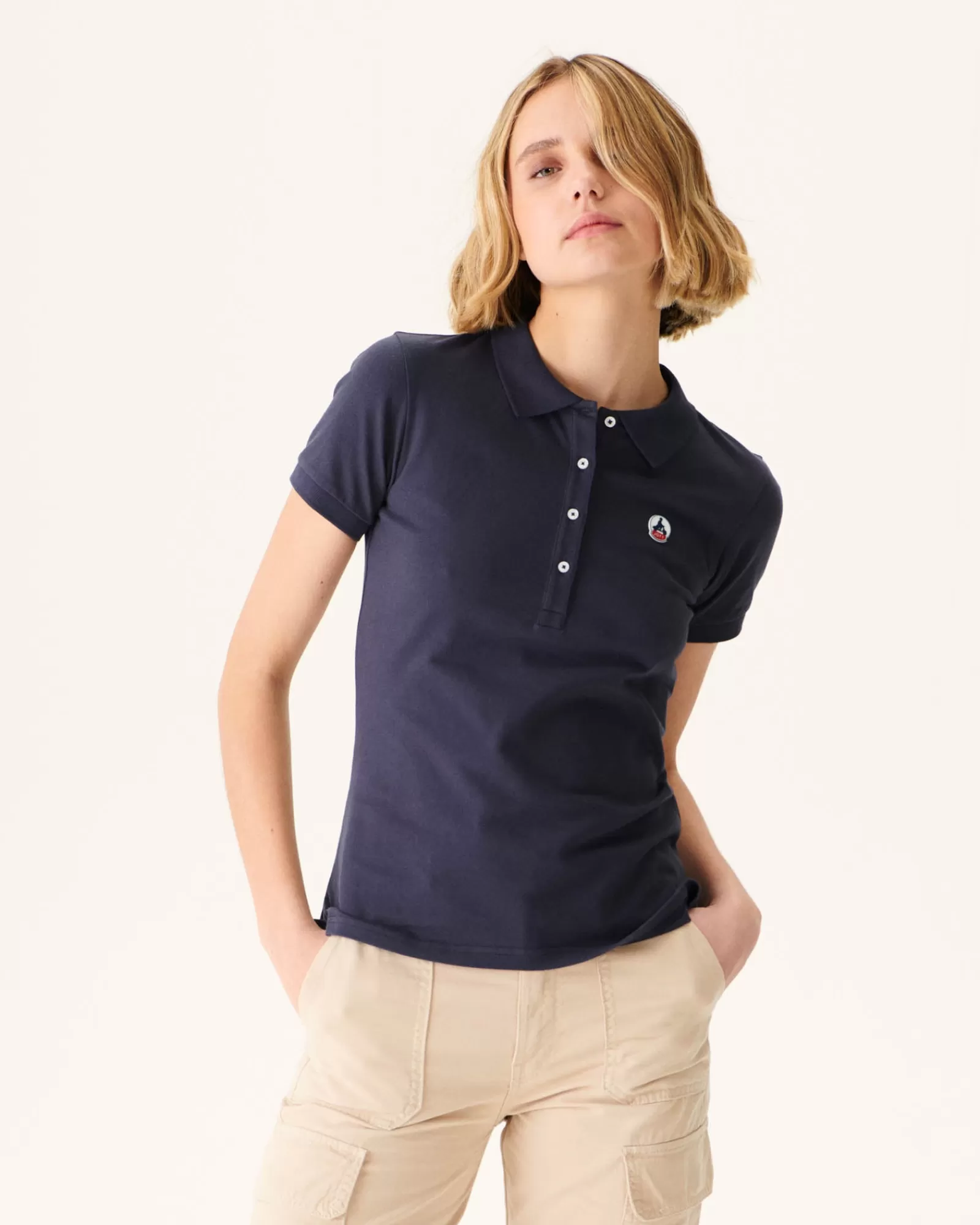 Online JOTT Polo Femme En Coton Biologique Marine Franca 104 Navy