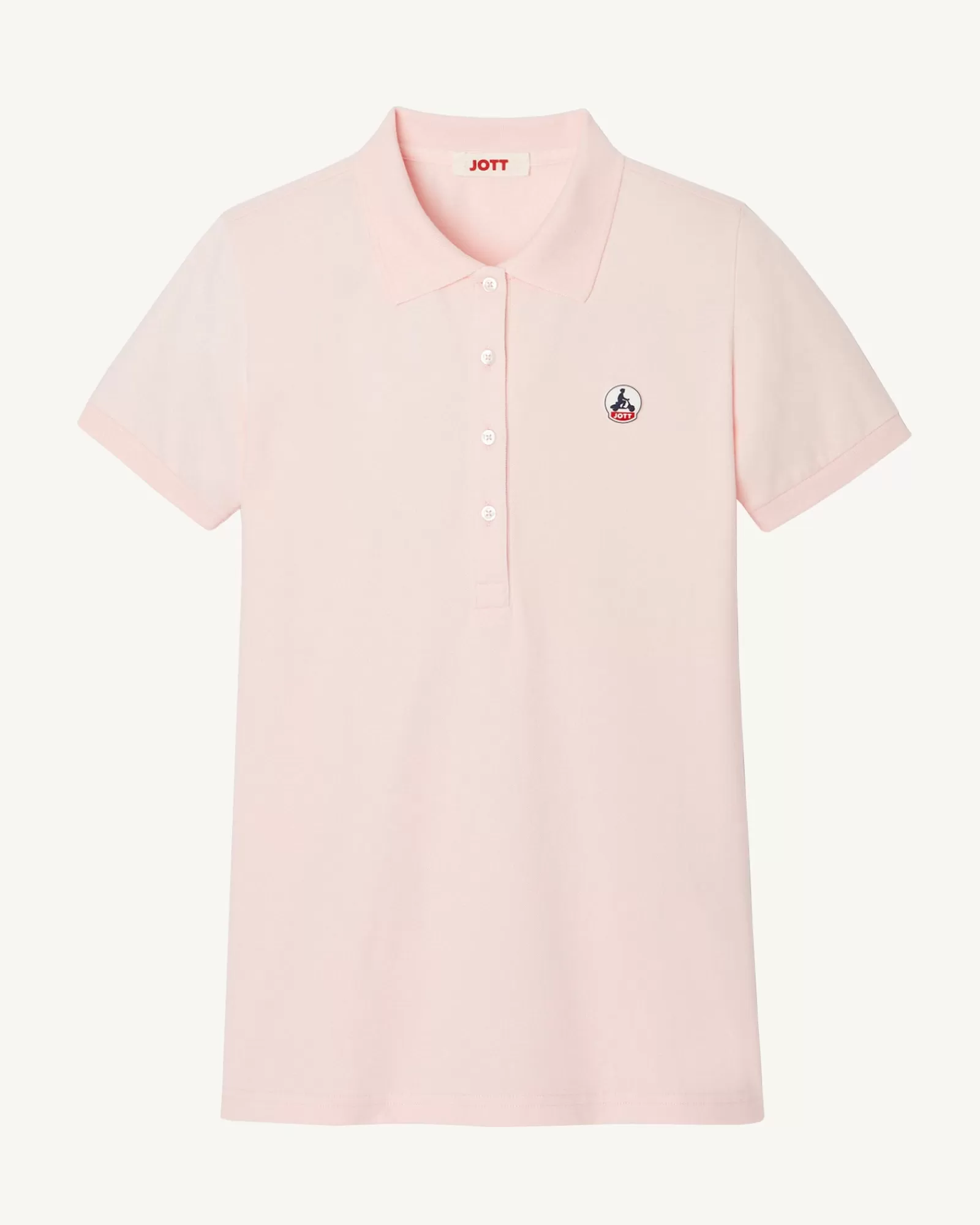 New JOTT Polo Femme En Coton Biologique Rose Clair Franca 463 Soft Pink