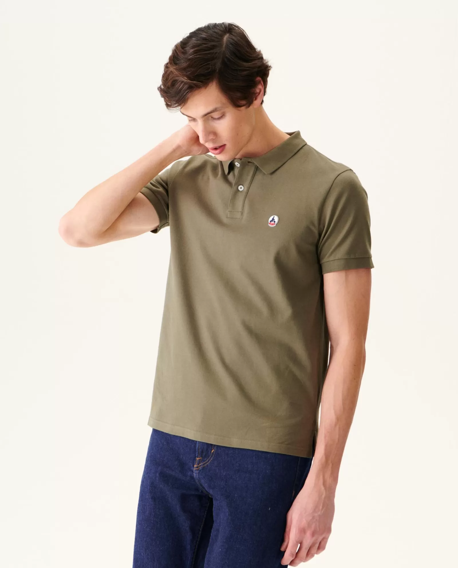 New JOTT Polo Homme En Coton Biologique Army Marbella 255 Army