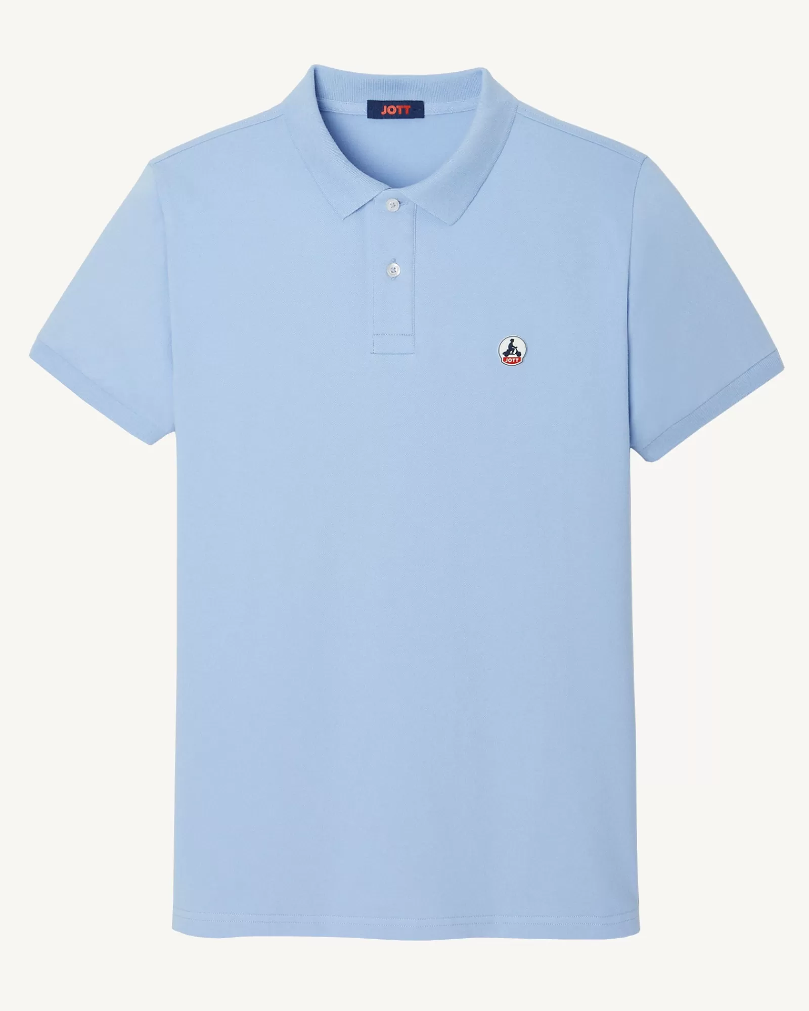 Fashion JOTT Polo Homme En Coton Biologique Bleu Clair Marbella 180 Soft Blue