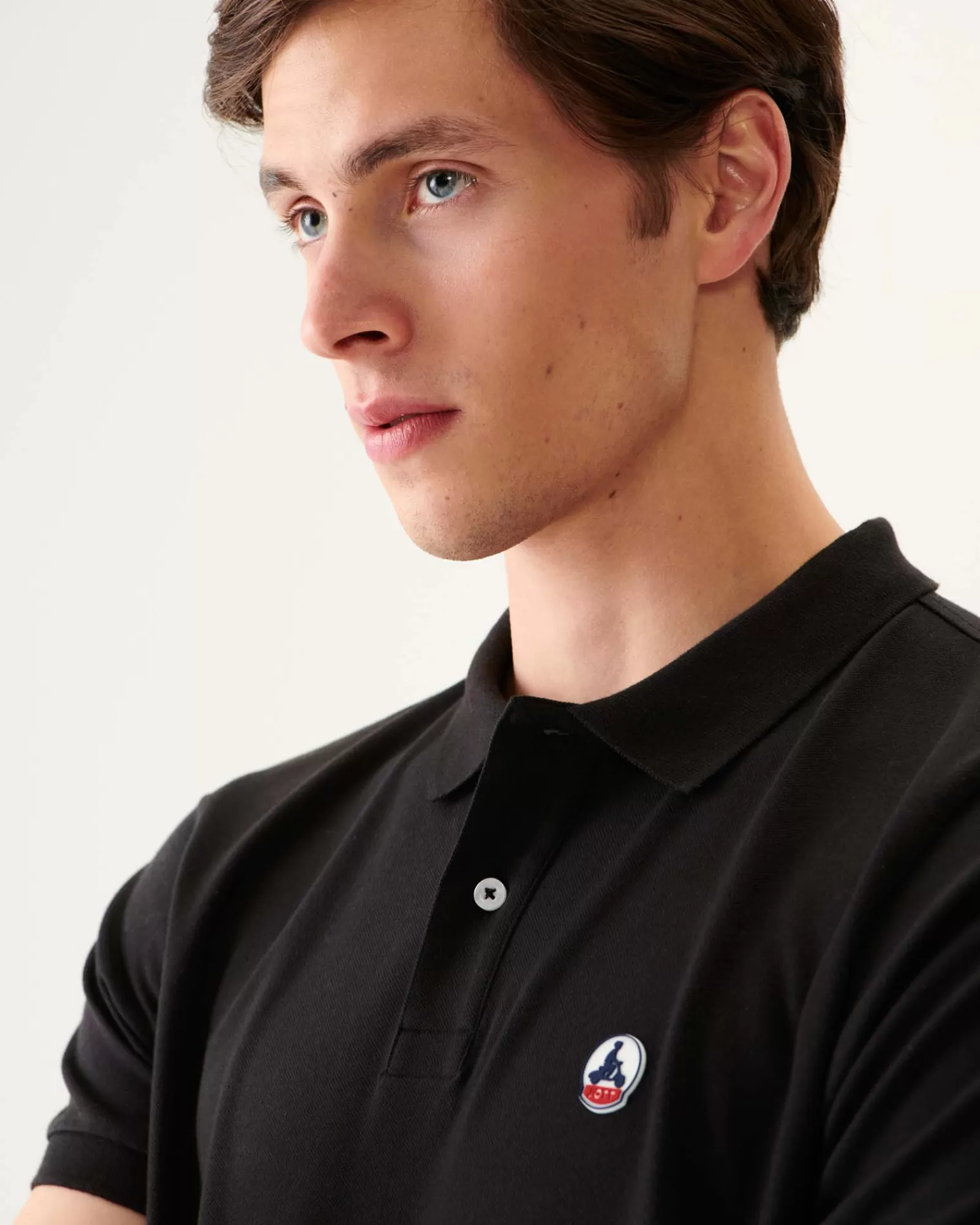 Shop JOTT Polo Homme En Coton Biologique Noir Marbella 999 Black