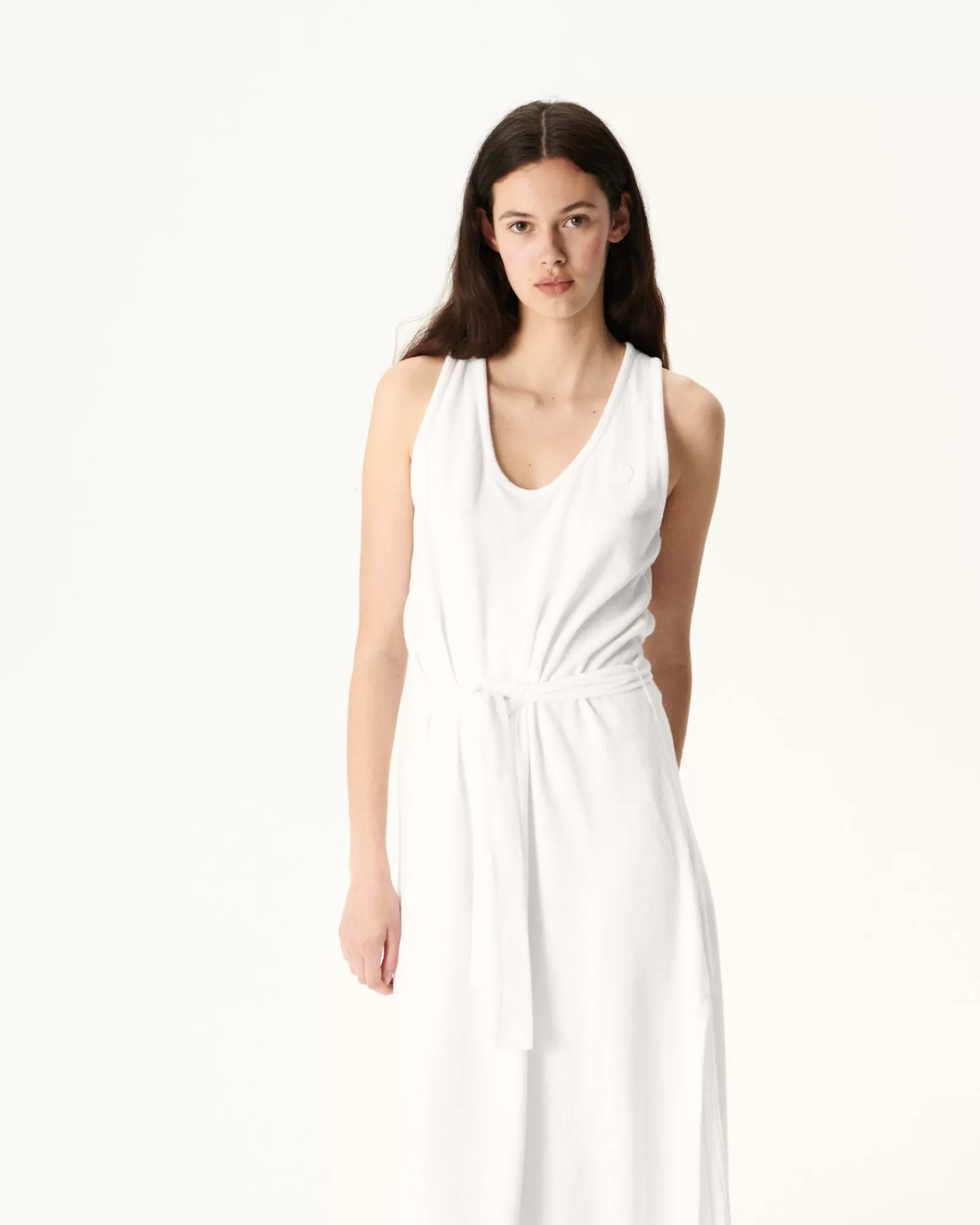 Clearance JOTT Robe Longue Ceinturee Eponge Blanc Ibiza 901 Blanc