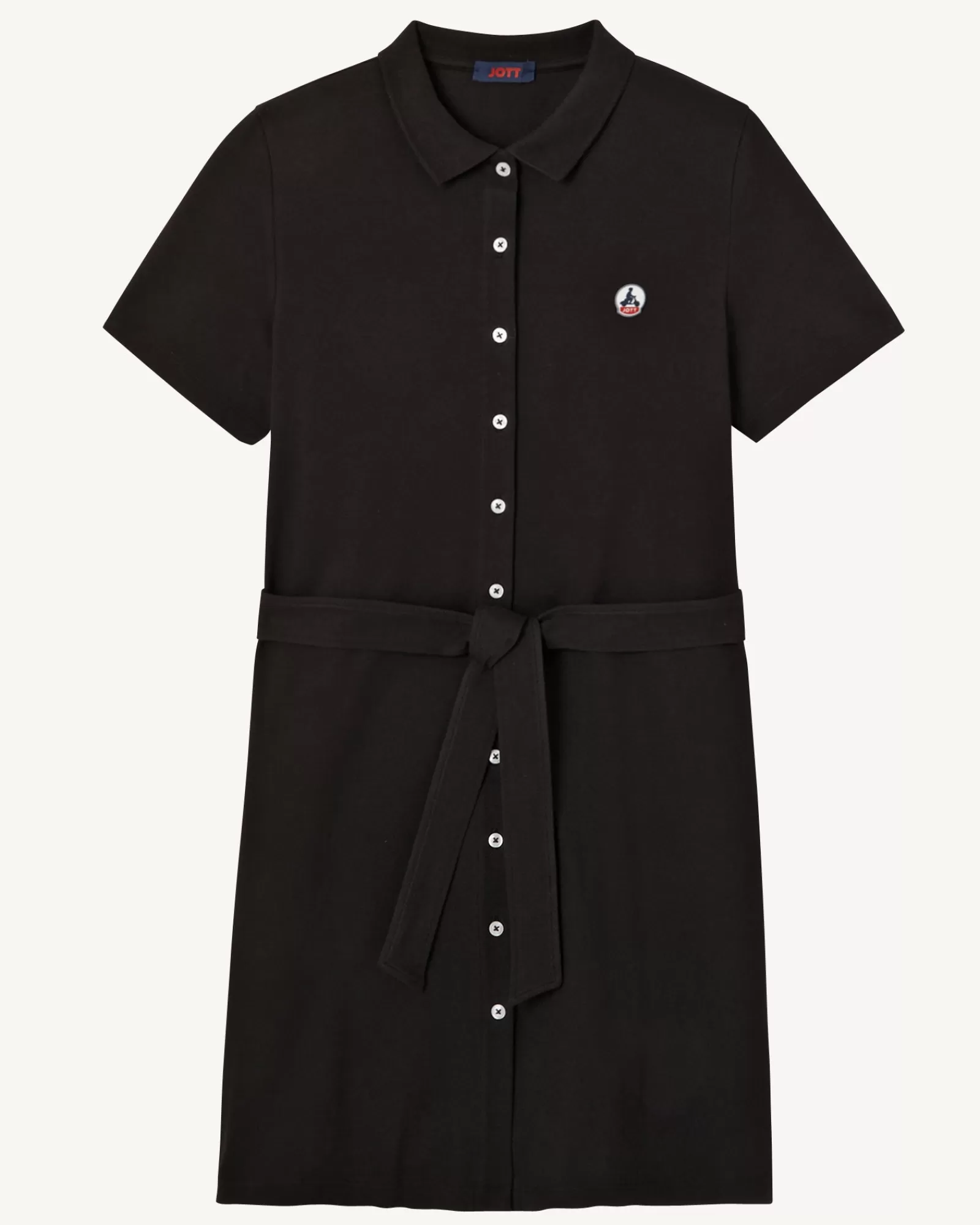 Store JOTT Robe Polo Femme En Coton Biologique Noir Valencia 999 Black