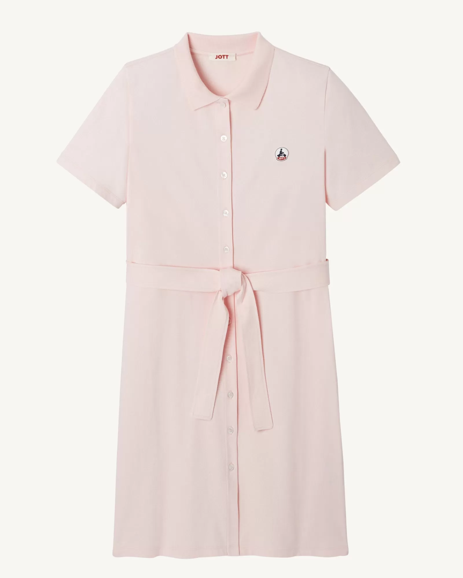 Shop JOTT Robe Polo Femme En Coton Biologique Rose Clair Valencia 463 Soft Pink