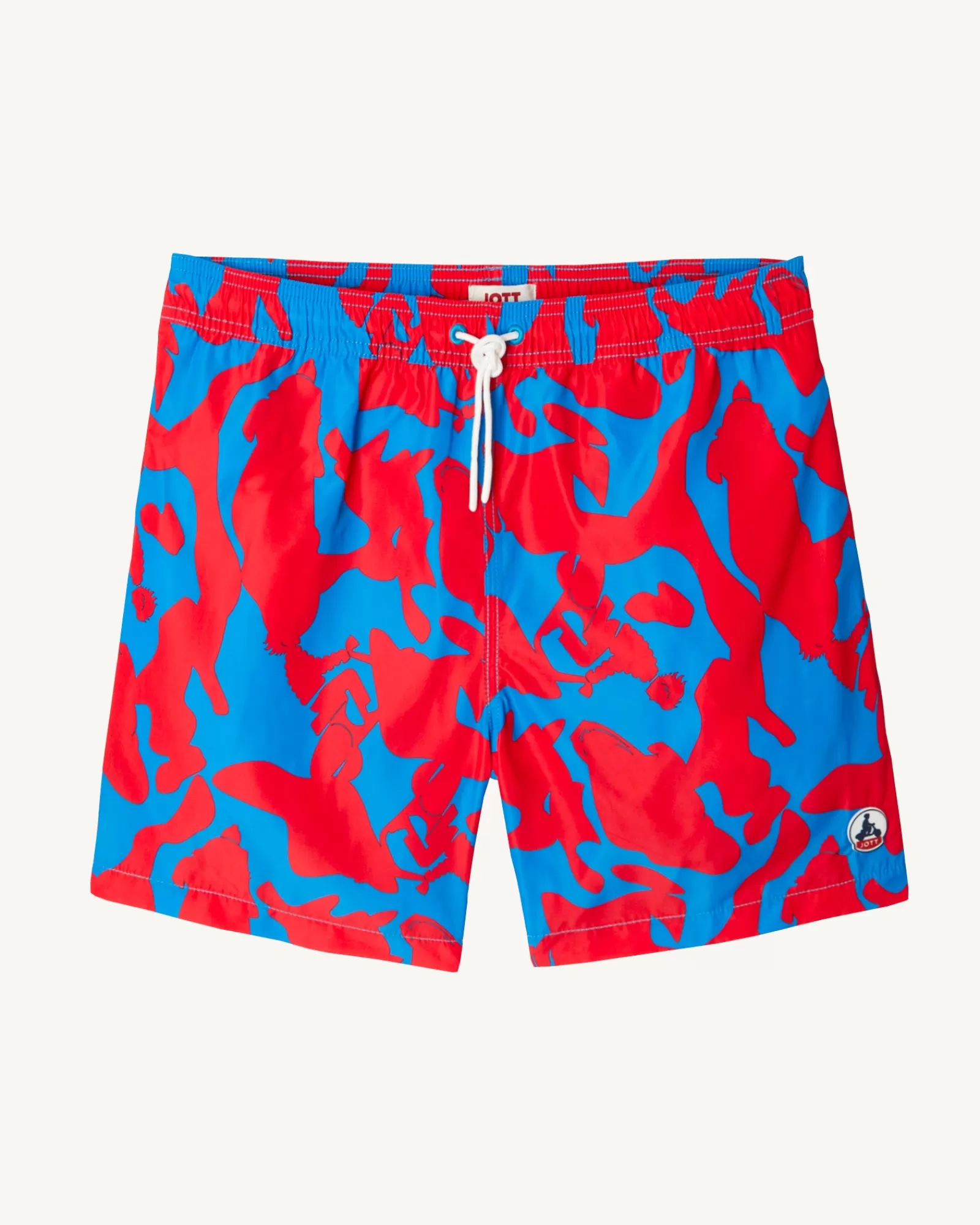 Best Sale JOTT Short De Bain Camo Azur/Rouge Intense Biarritz 1832 Camo Azure/Fire