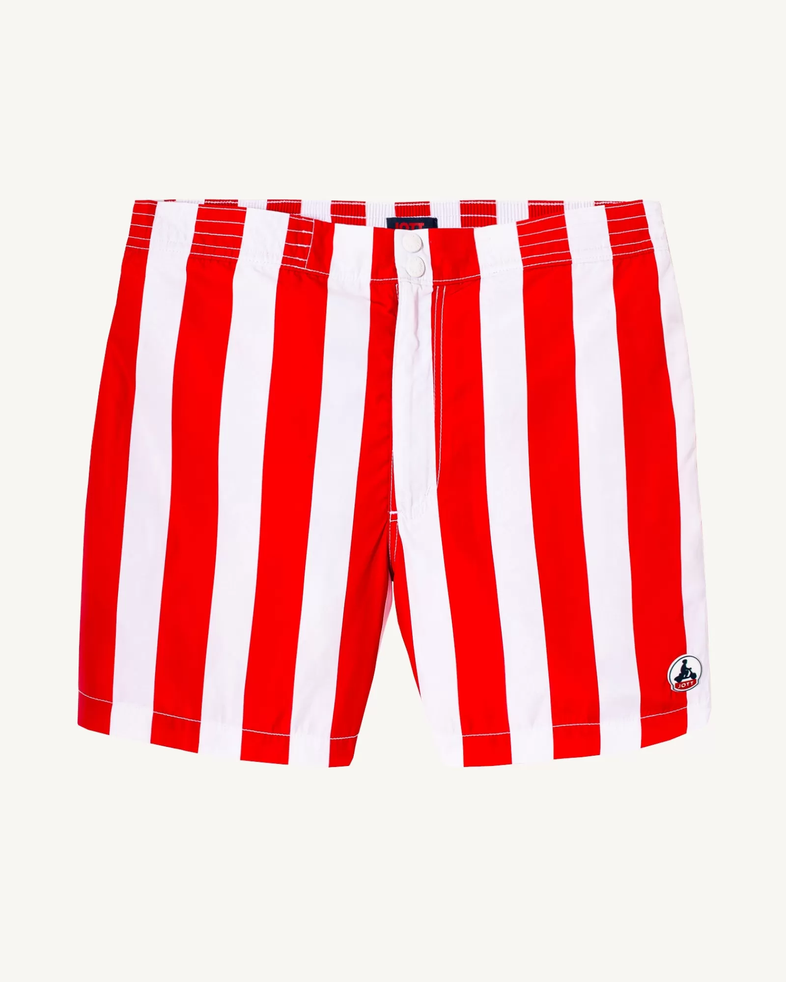 Best Sale JOTT Short De Bain Rayure Rouge Vif/Blanc Dov 3182 Stripe Fire Red/White