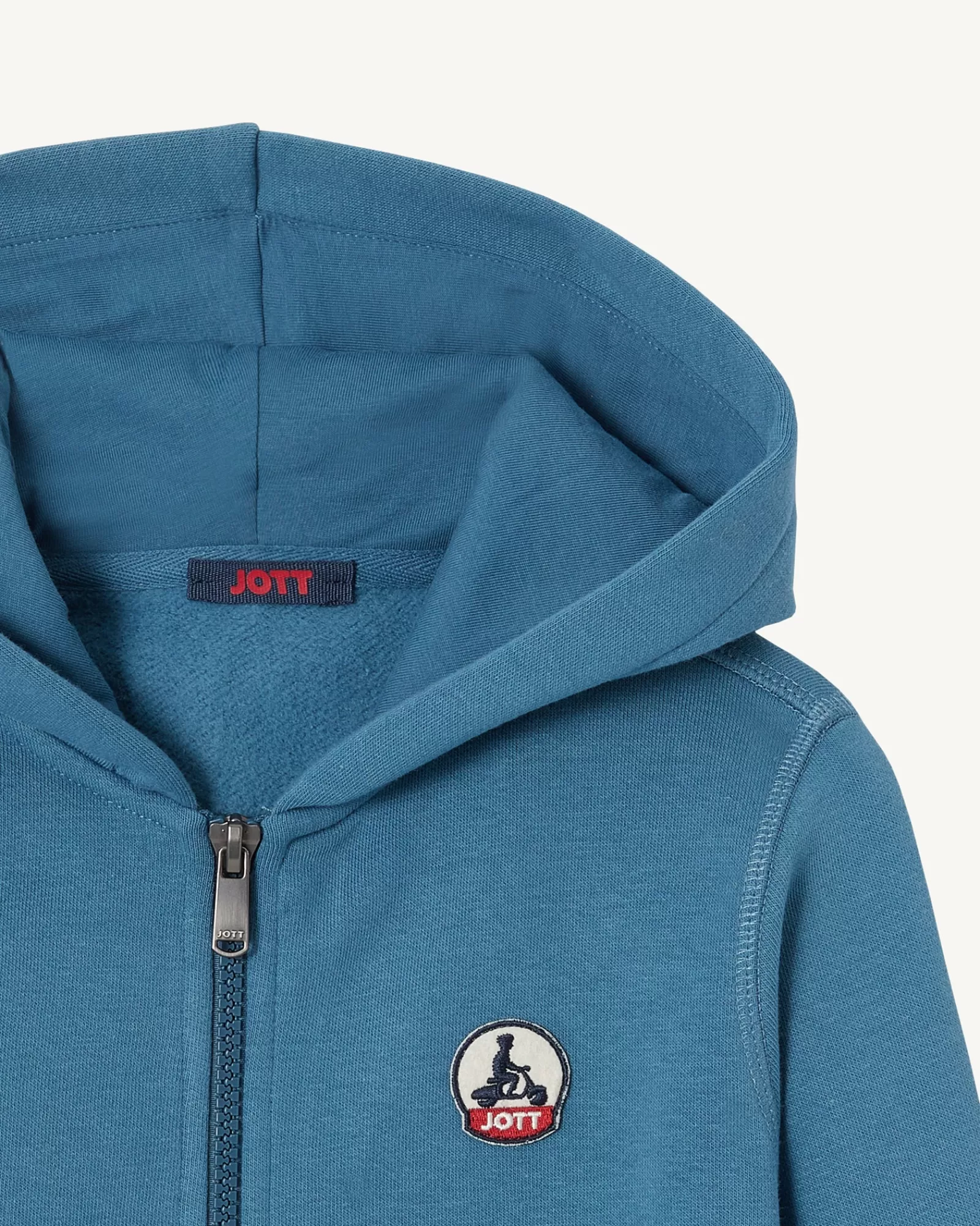 New JOTT Sweat A Capuche Enfant En Coton Biologique Bleu Jeans Tijuana 140 Blue Jeans