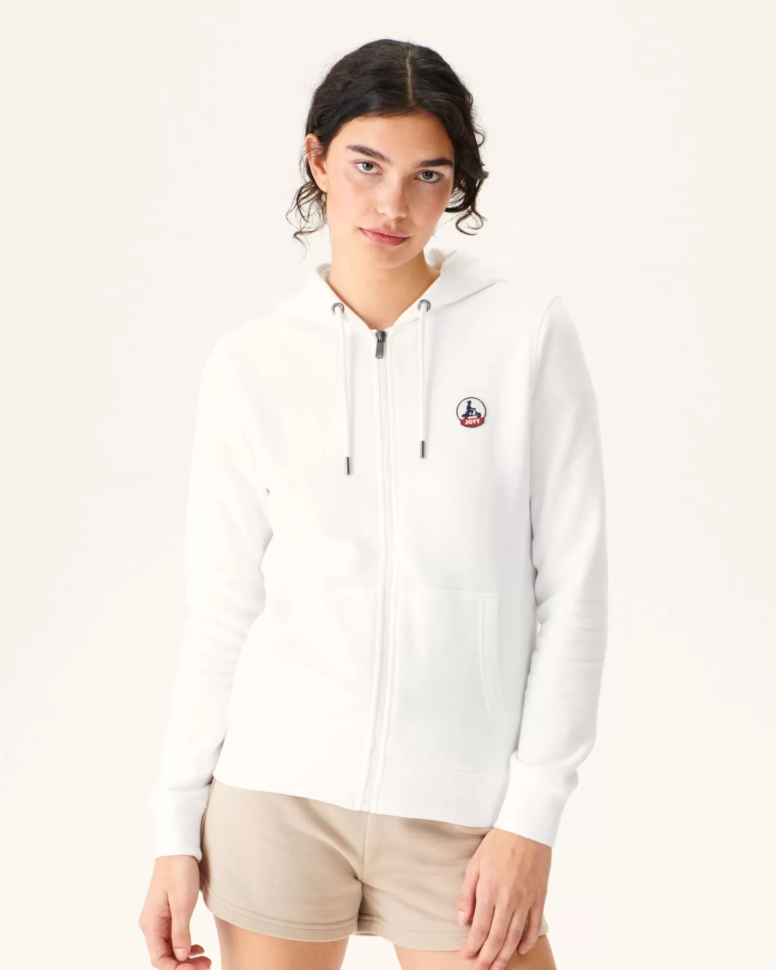 Store JOTT Sweat A Capuche Femme En Coton Biologique Blanc Oaxaca 901 Blanc