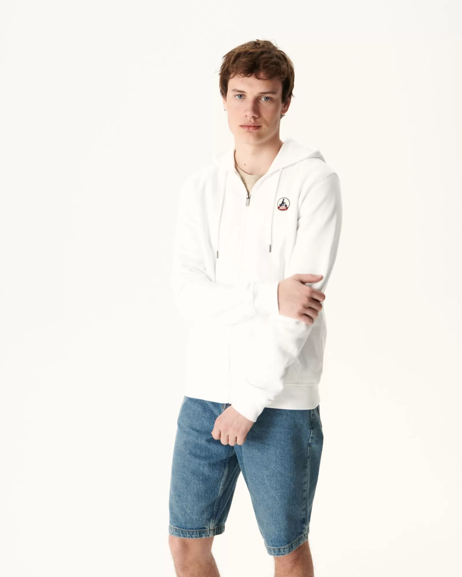 Outlet JOTT Sweat A Capuche Homme En Coton Biologique Blanc Mexico 901 Blanc