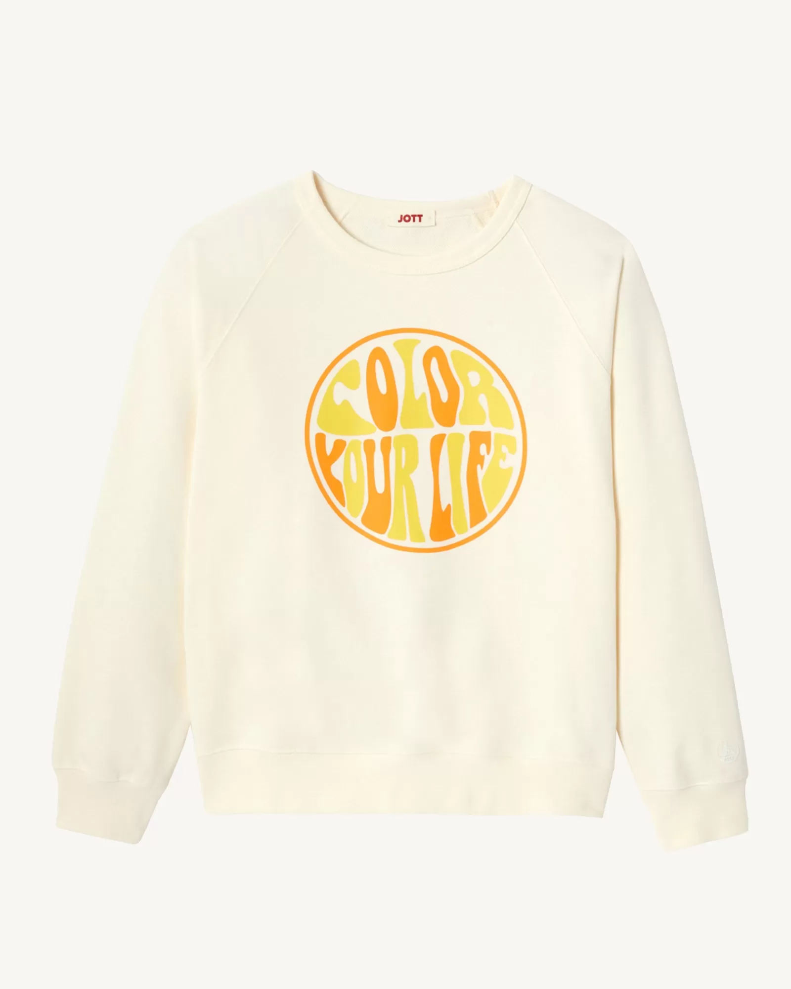 Best Sale JOTT Sweat A Imprime Femme En Coton Biologique Ecru Parati 895 Off-White