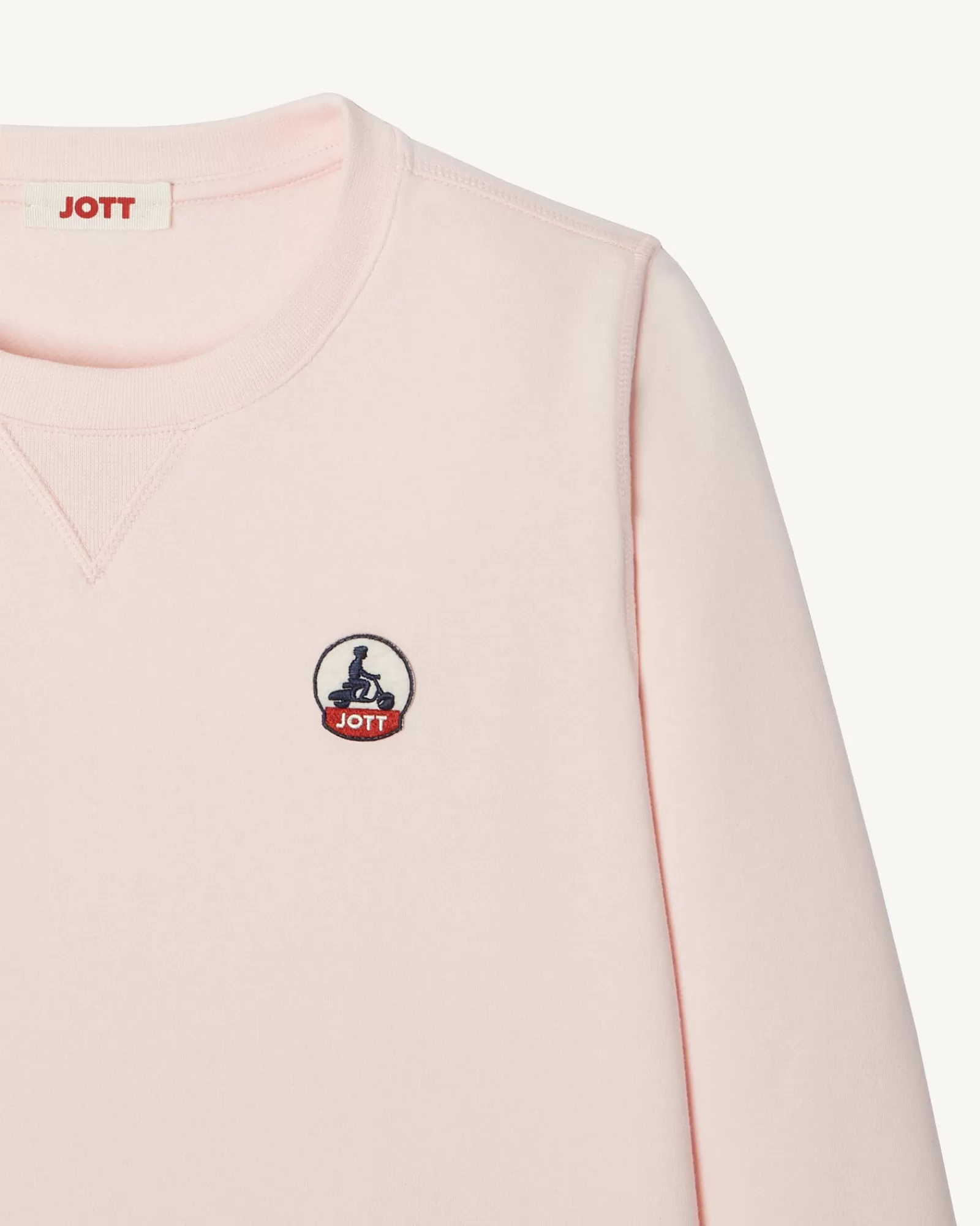 Shop JOTT Sweat En Coton Biologique Rose Clair Elvas 463 Soft Pink