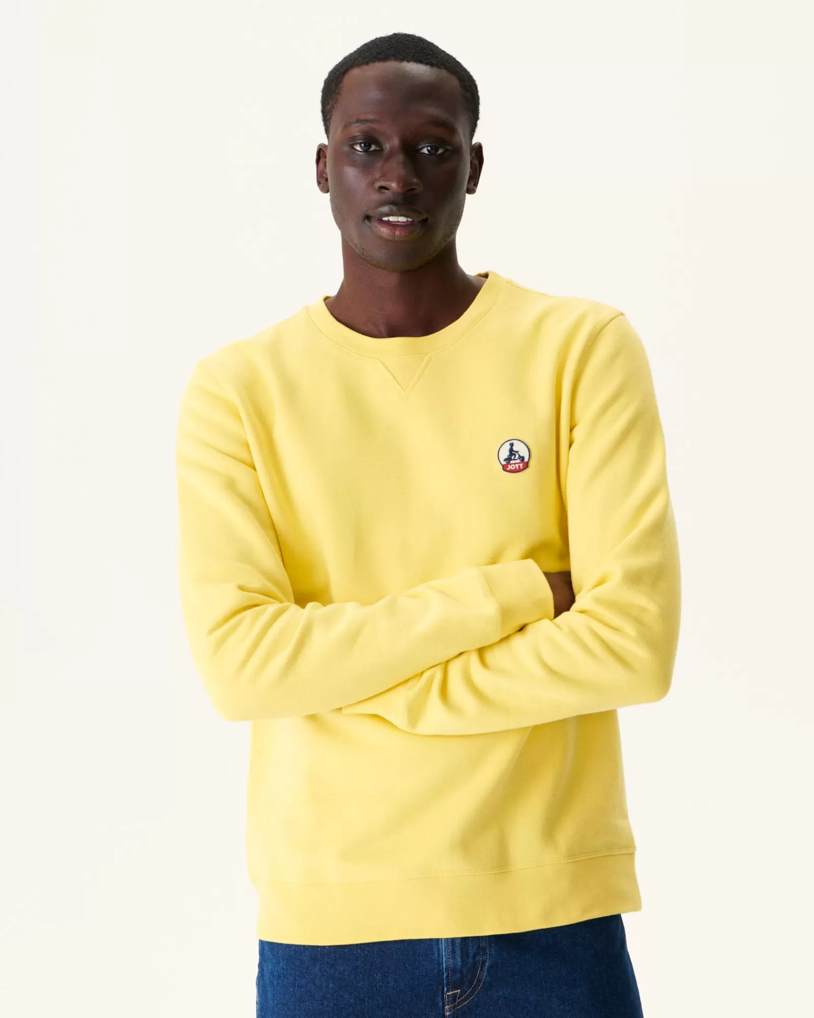 Online JOTT Sweat Homme En Coton Biologique Jaune Clair Braga 627 Soft Yellow