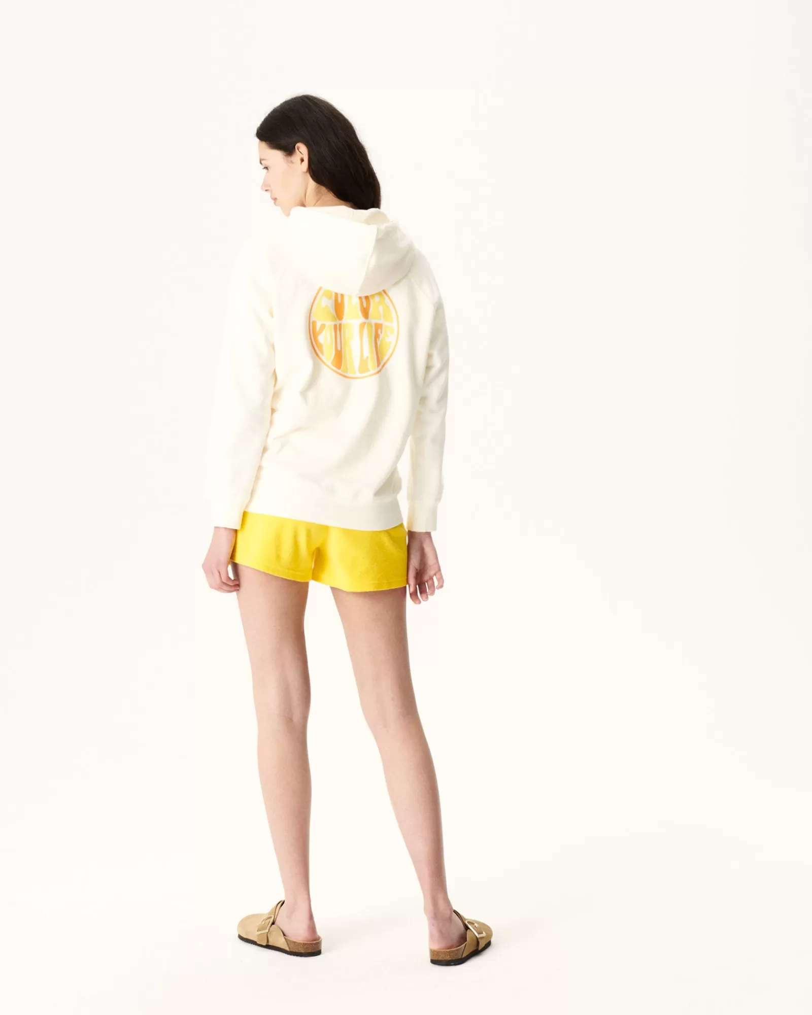 Sale JOTT Sweat Molleton A Capuche Femme En Coton Biologique Ecru Monteria 895 Off-White