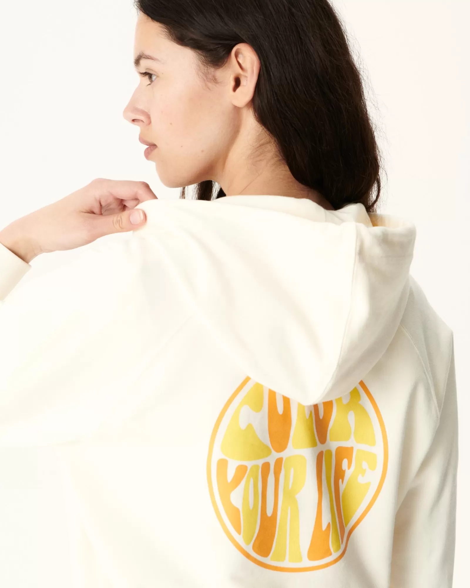 Sale JOTT Sweat Molleton A Capuche Femme En Coton Biologique Ecru Monteria 895 Off-White