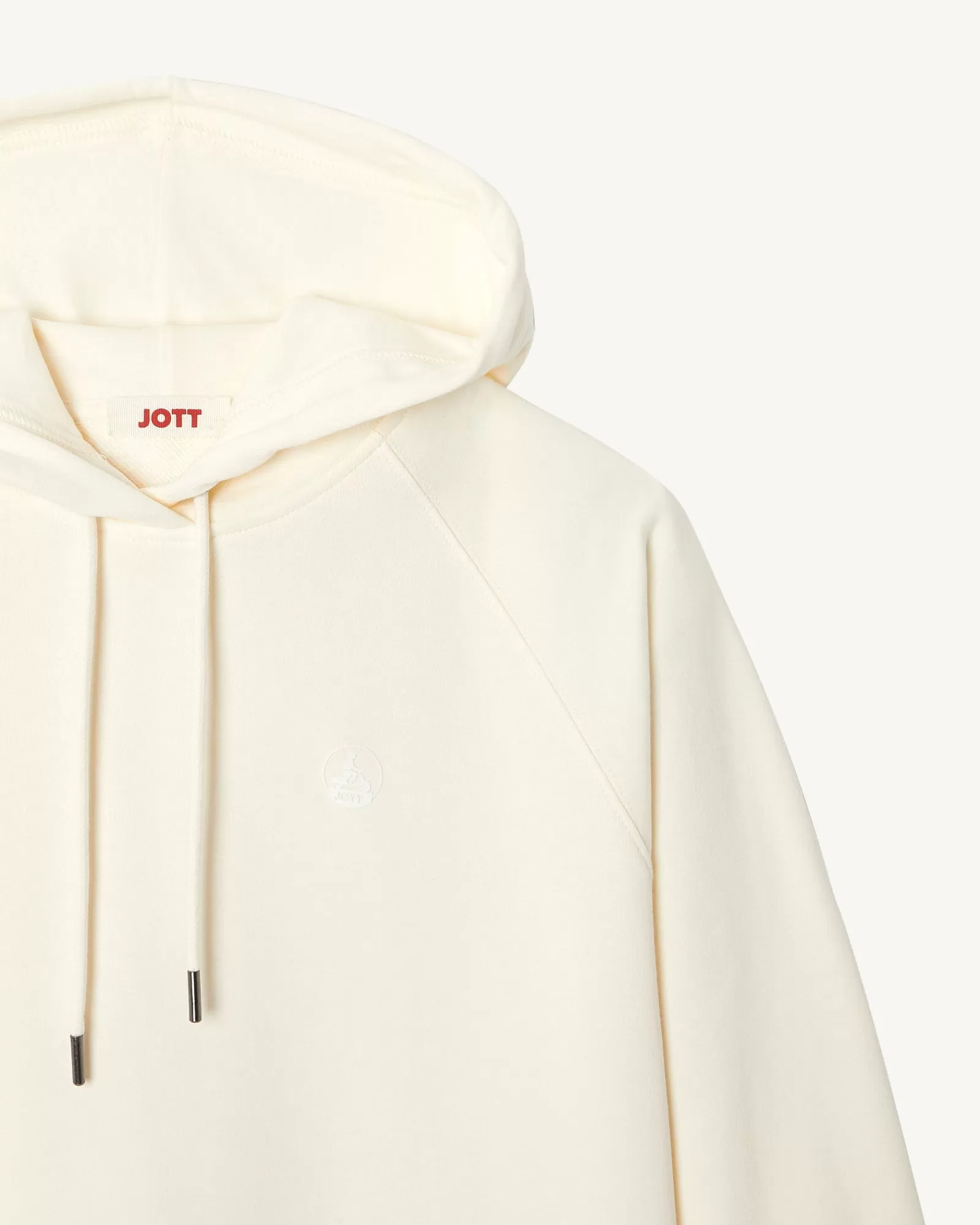 Sale JOTT Sweat Molleton A Capuche Femme En Coton Biologique Ecru Monteria 895 Off-White