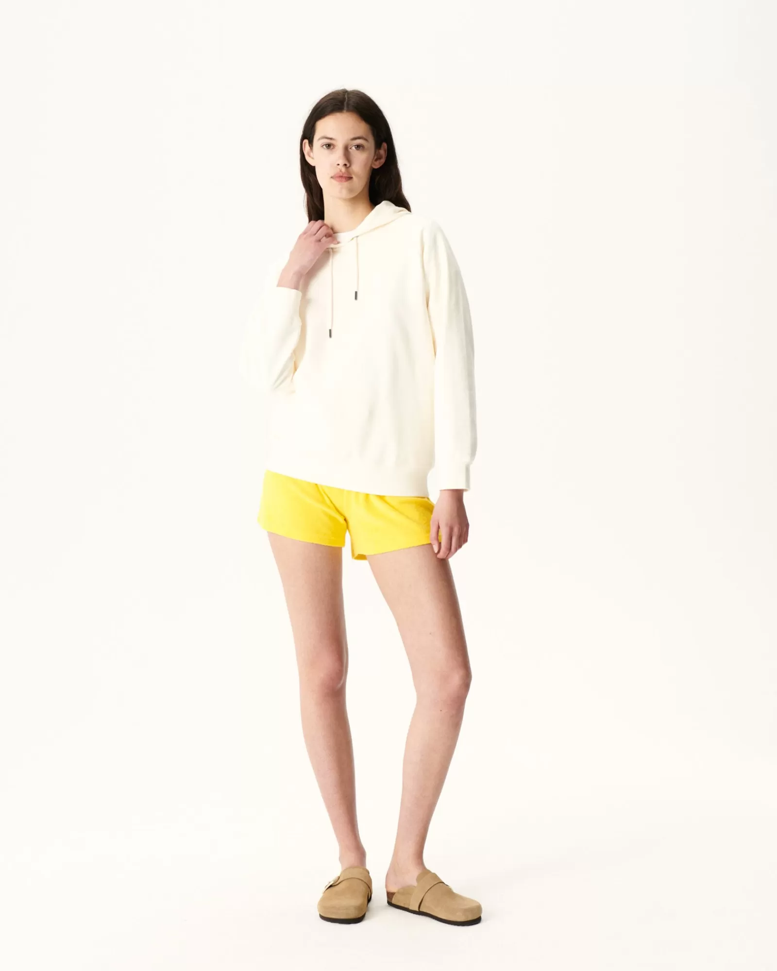 Sale JOTT Sweat Molleton A Capuche Femme En Coton Biologique Ecru Monteria 895 Off-White