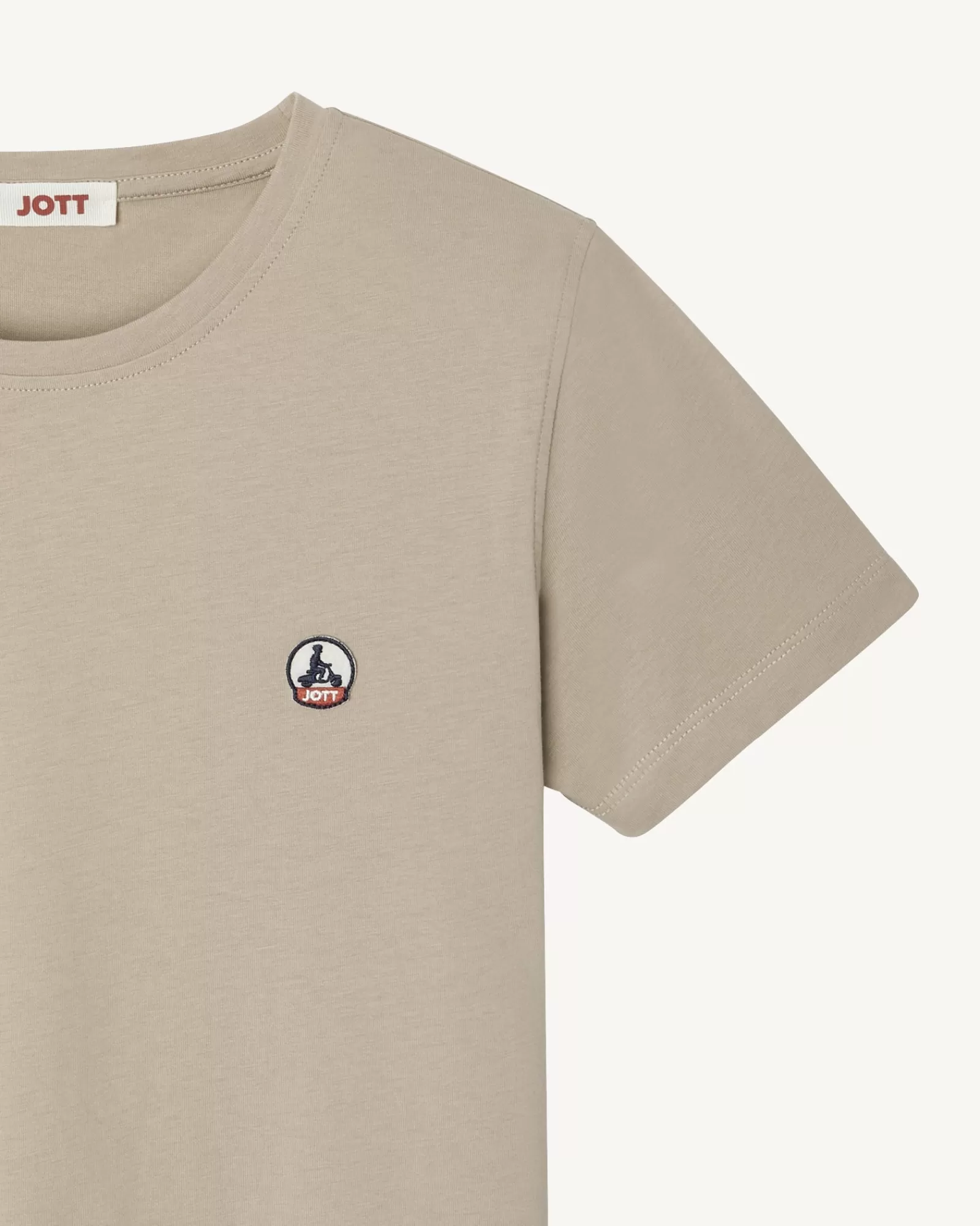 Flash Sale JOTT T-Shirt A Col Rond Femme En Coton Biologique Beige Rosas 804 Beige