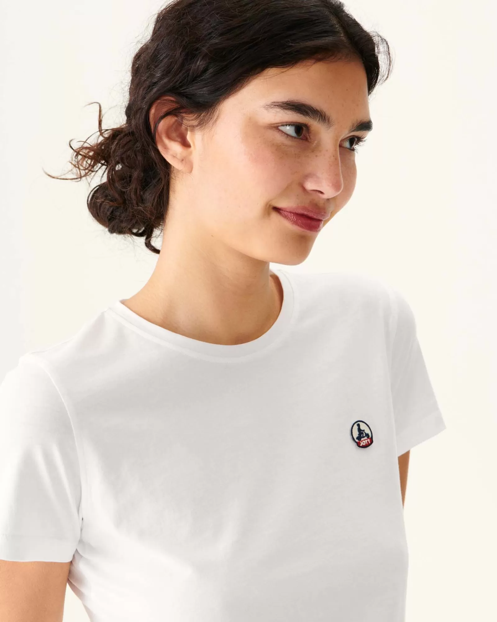 Outlet JOTT T-Shirt A Col Rond Femme En Coton Biologique Blanc Rosas 901 Blanc