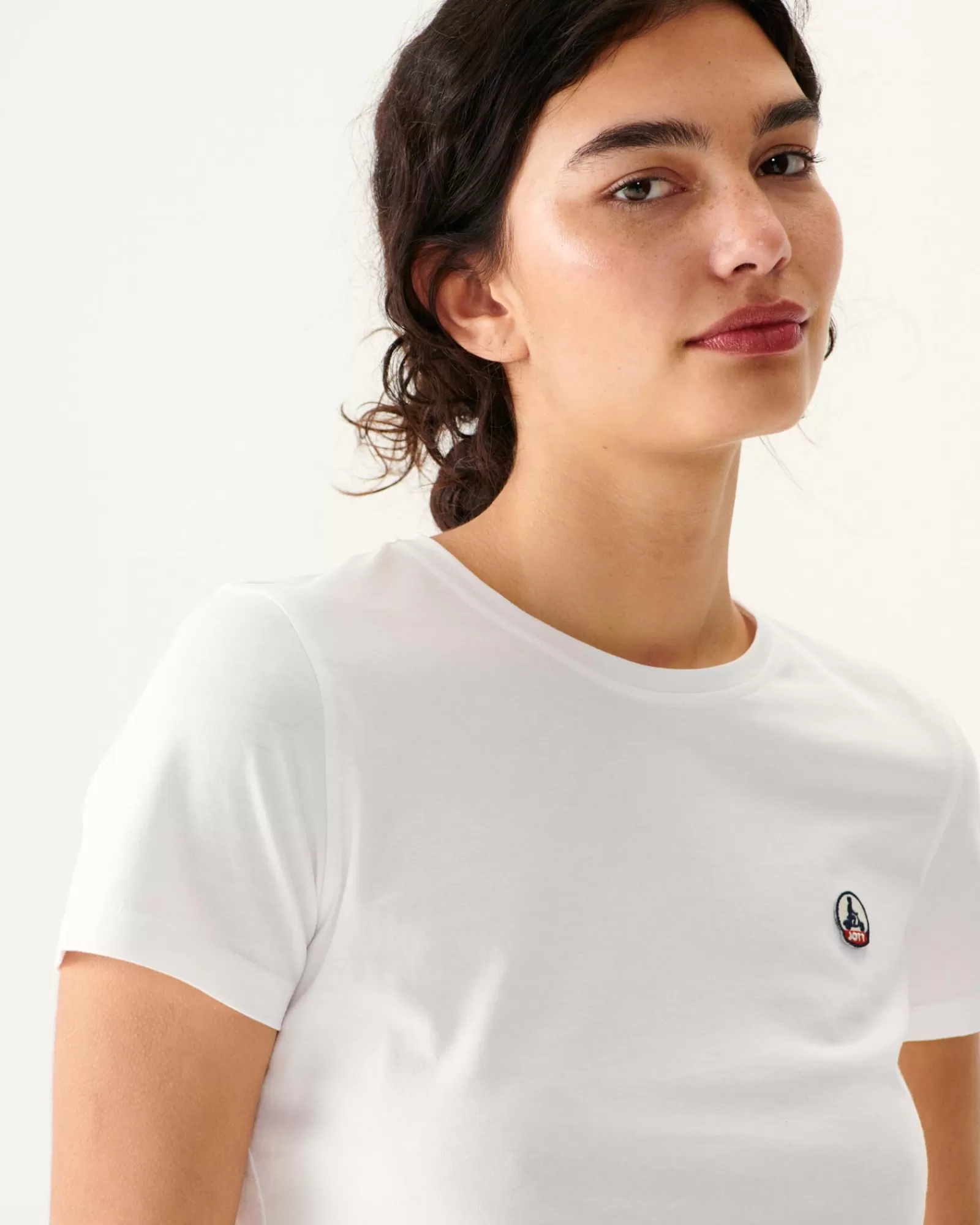Outlet JOTT T-Shirt A Col Rond Femme En Coton Biologique Blanc Rosas 901 Blanc