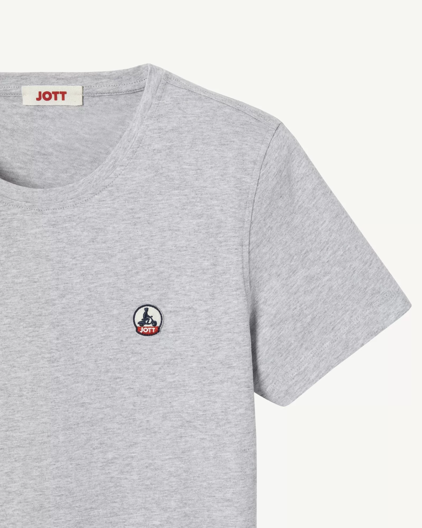 Cheap JOTT T-Shirt A Col Rond Femme En Coton Biologique Gris Chine Rosas 514 Gris Chine