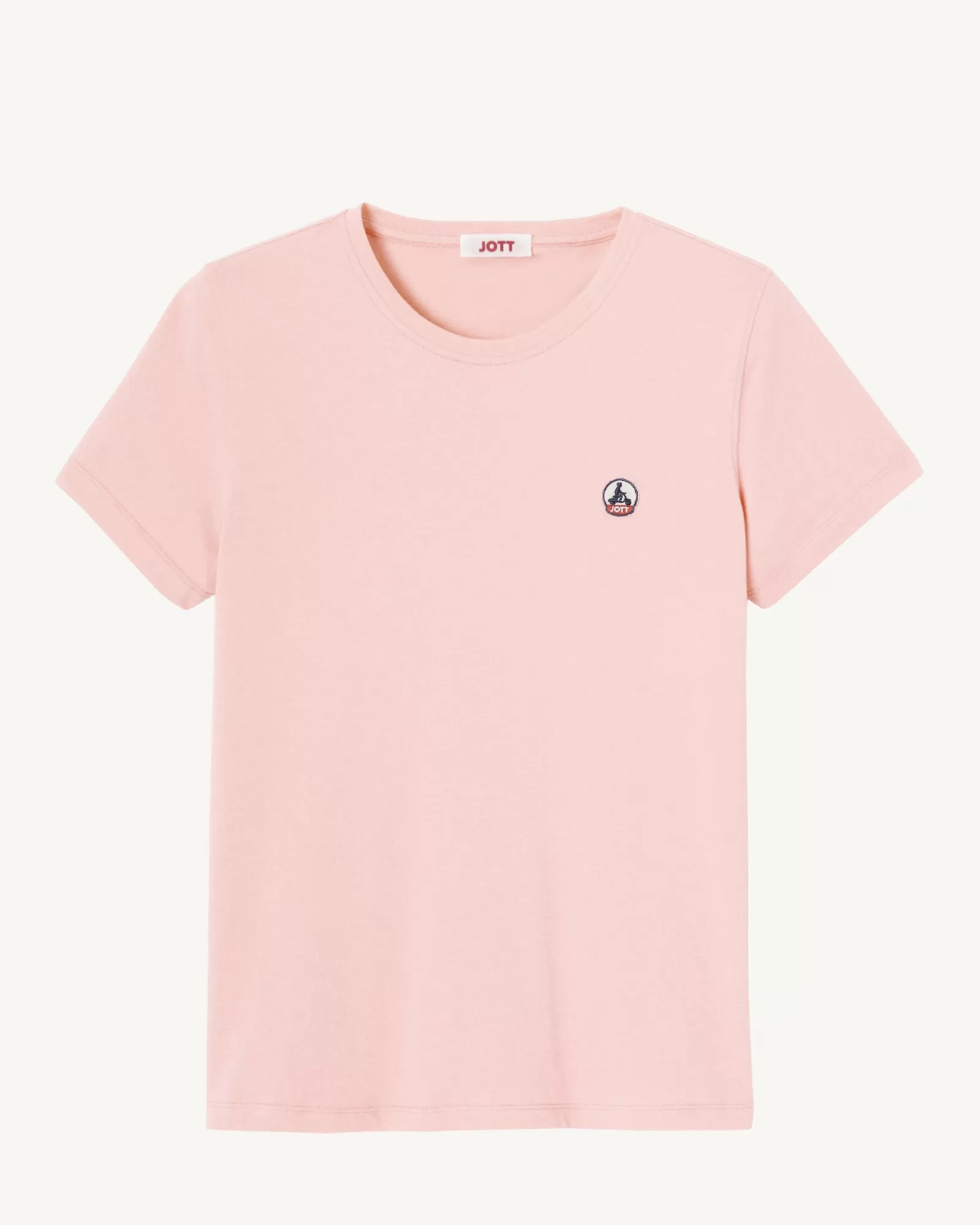 Hot JOTT T-Shirt A Col Rond Femme En Coton Biologique Rose Clair Rosas 463 Soft Pink