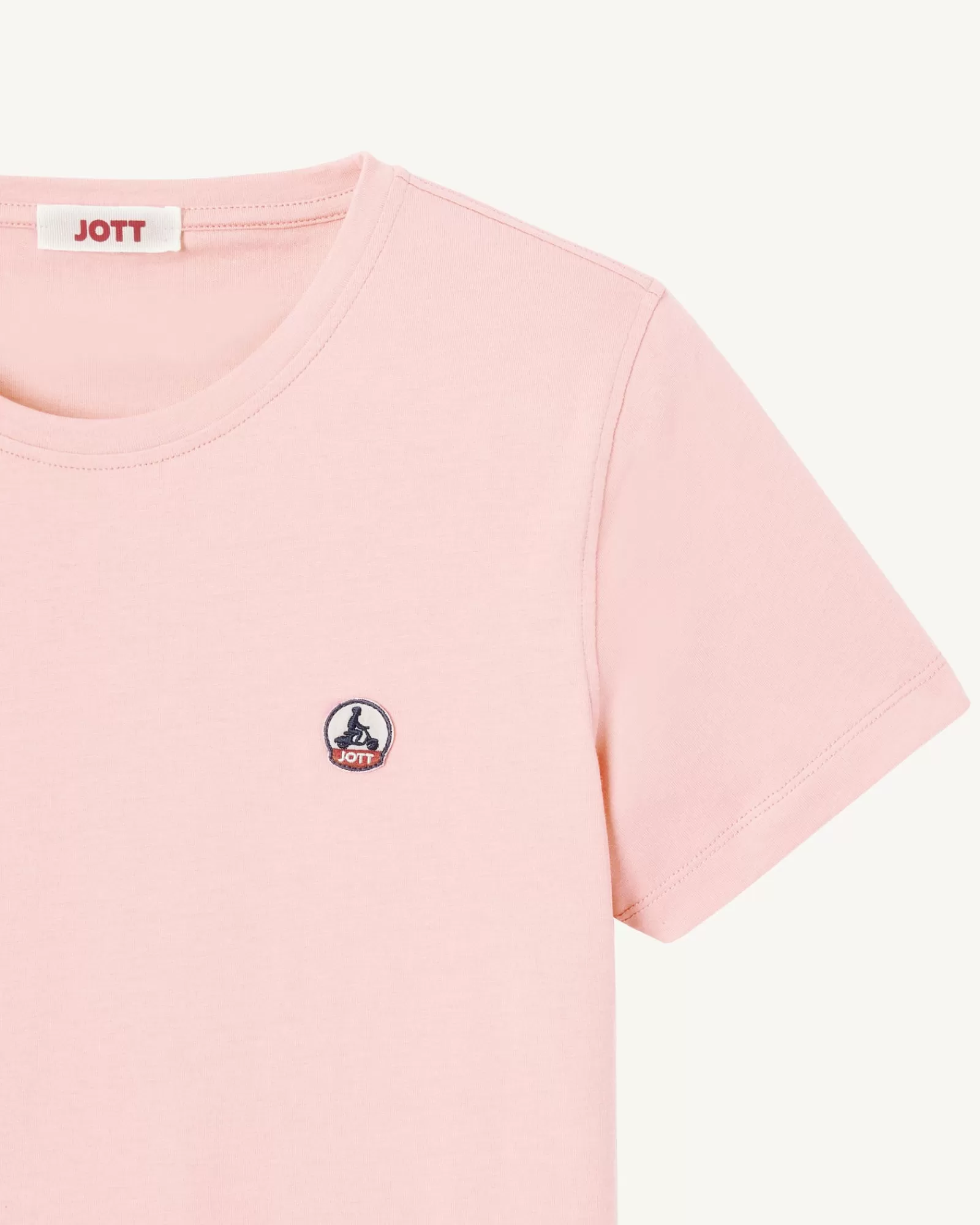 Hot JOTT T-Shirt A Col Rond Femme En Coton Biologique Rose Clair Rosas 463 Soft Pink