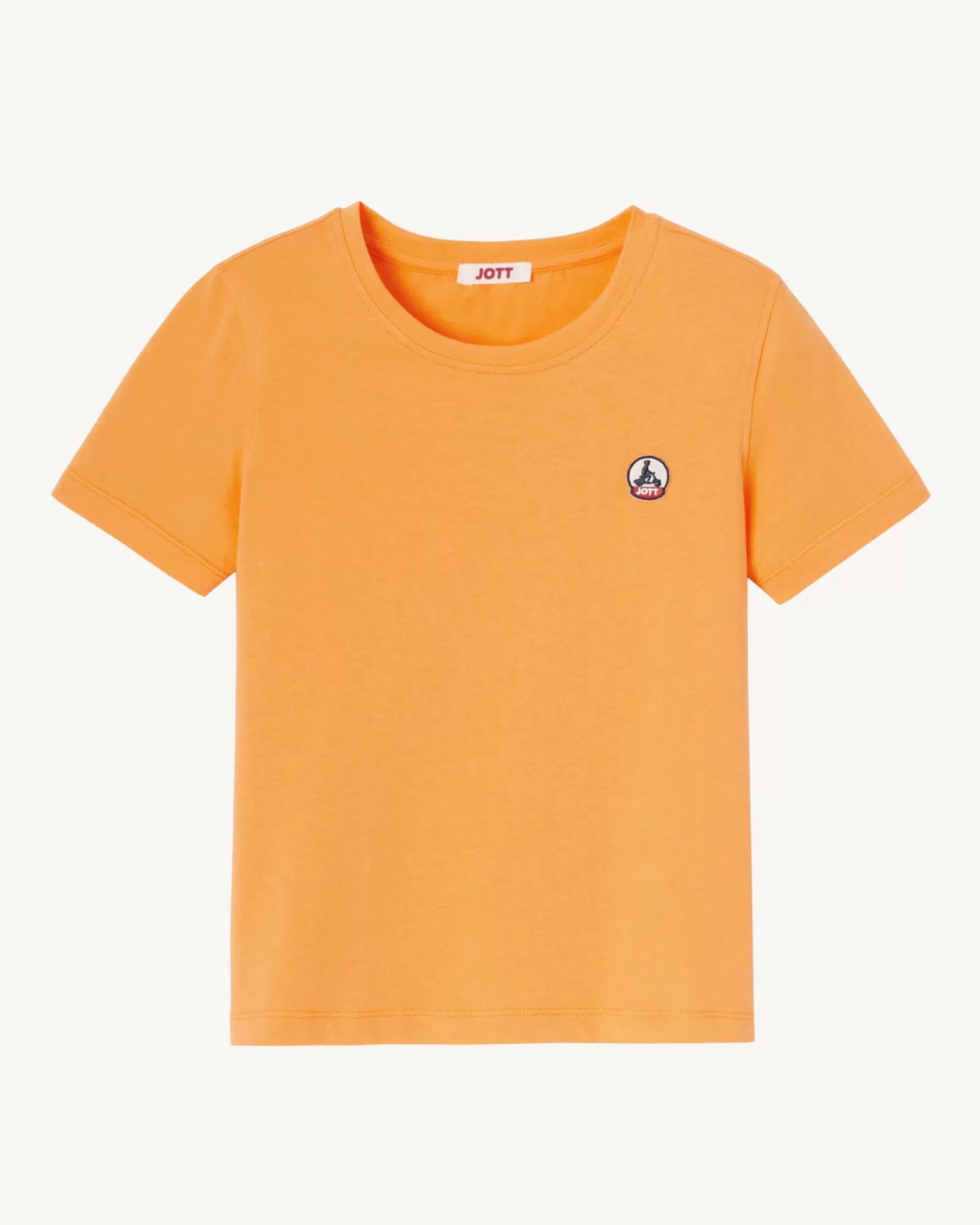 Sale JOTT T-Shirt Enfant En Coton Biologique Col Rond Abricot Rio 728 Apricot