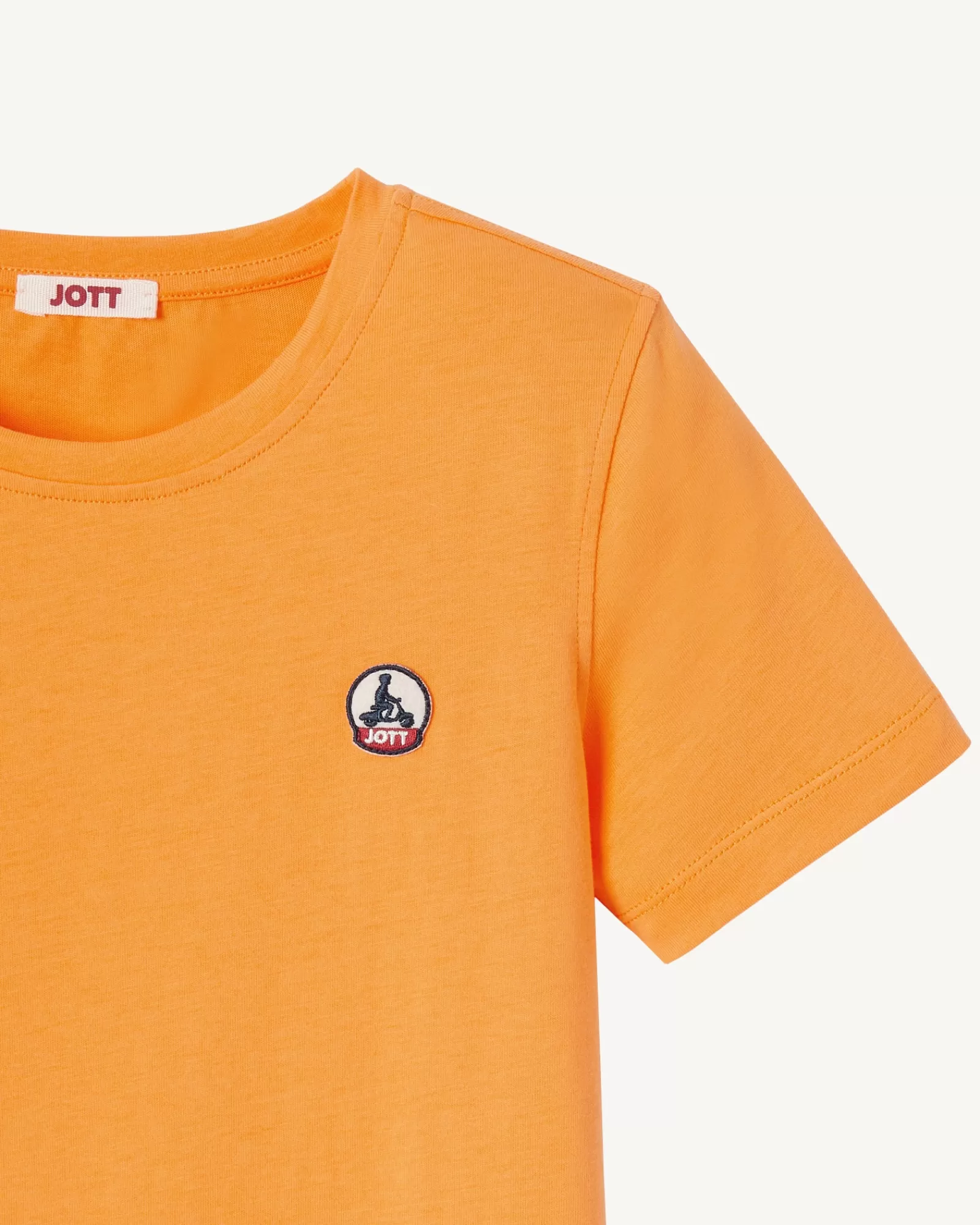 Sale JOTT T-Shirt Enfant En Coton Biologique Col Rond Abricot Rio 728 Apricot