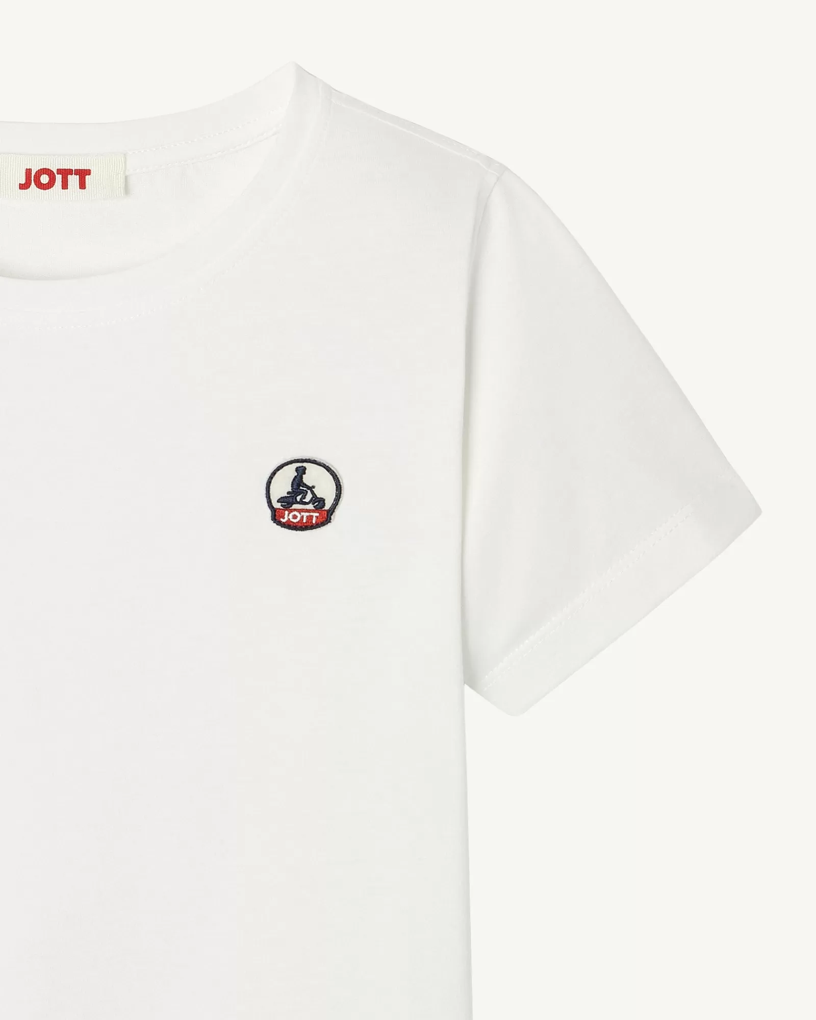 Best JOTT T-Shirt Enfant En Coton Biologique Col Rond Blanc Rio 901 Blanc