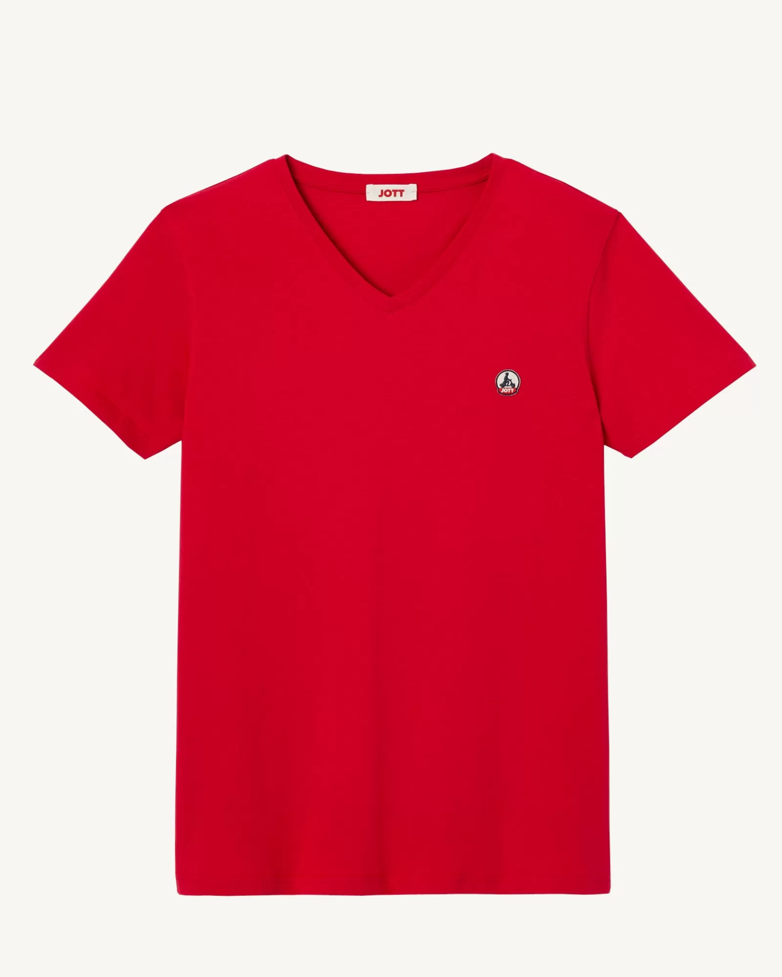 New JOTT T-Shirt Homme En Coton Biologique Rouge Benito 300 Red