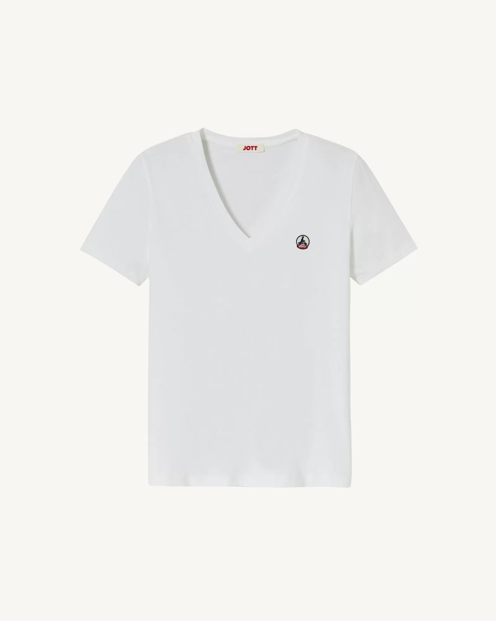 Best JOTT T-Shirt Uni Col V Femme En Coton Biologique Blanc Cancun 901 Blanc