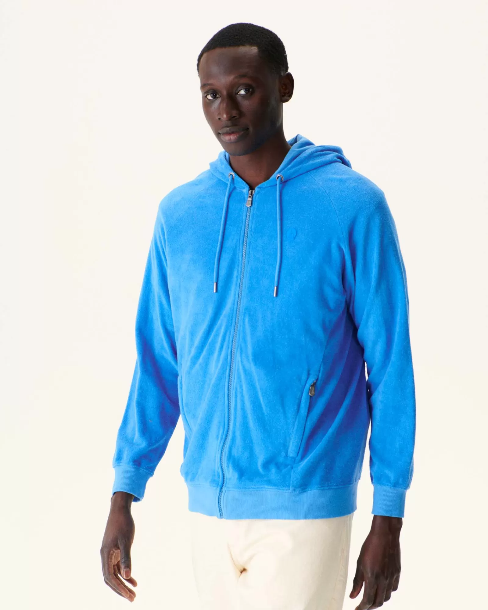 Shop JOTT Veste Zippee Eponge A Capuche Azur Nazare 183 Azure