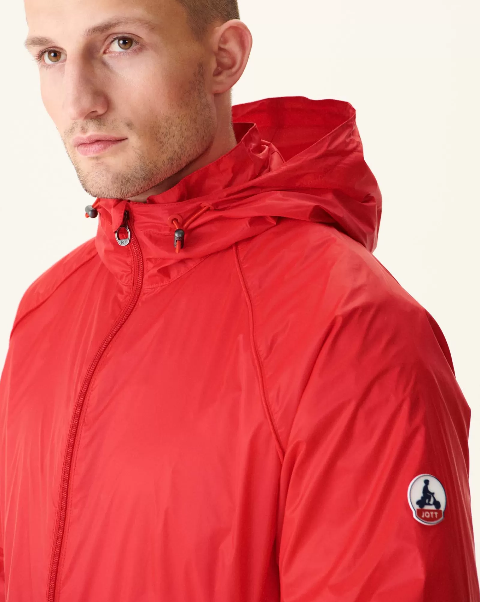 Store JOTT Coupe-Vent A Capuche Rouge Vif Mistral 318 Fire Red