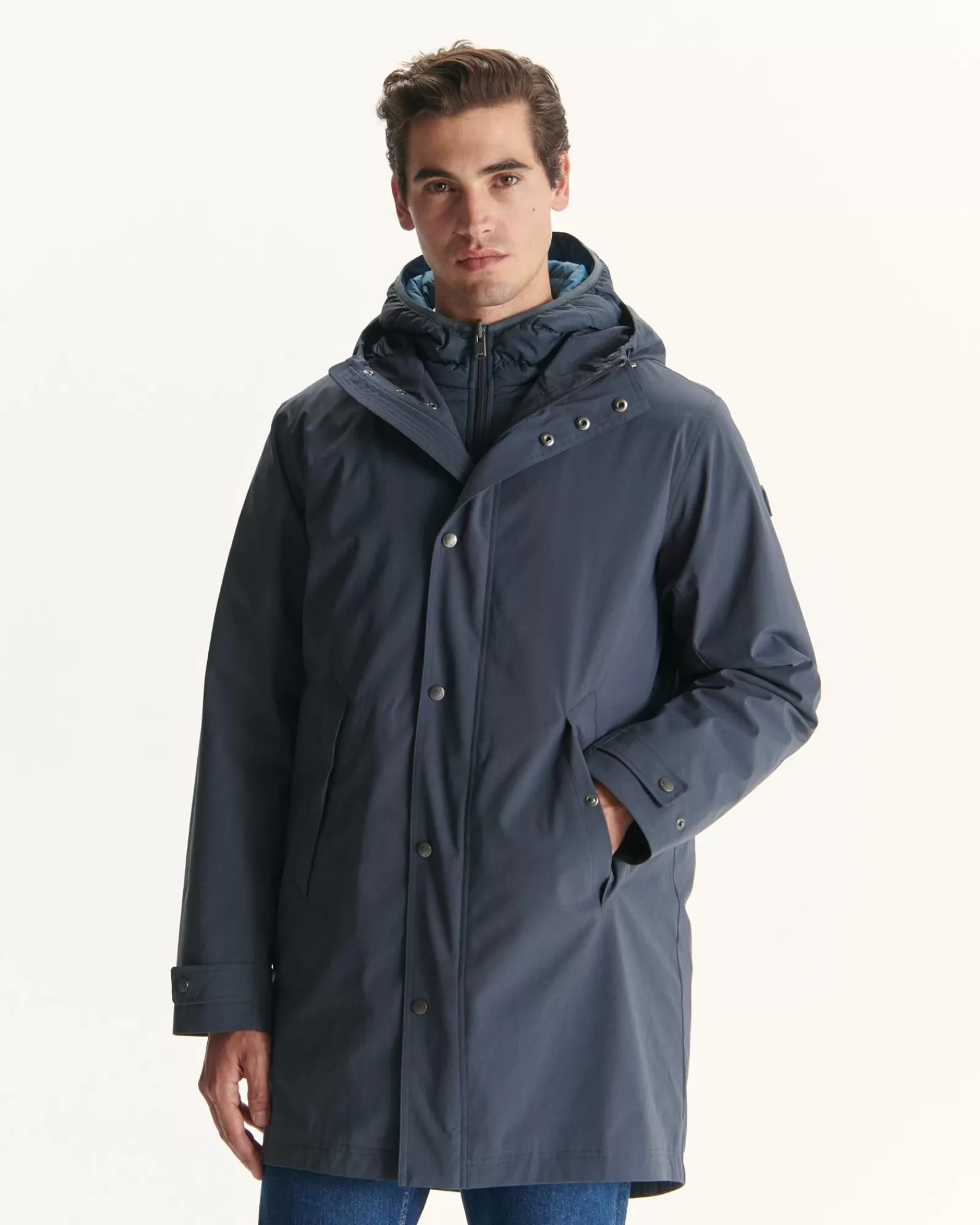 Best Sale JOTT Parka Reversible A Capuche 5-En-1 Marine Gobi 104 Navy